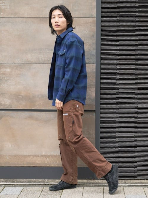 Cityboy 短丈 EddieBauer ブルーチェックシャツ ノームコア City boy短丈ボックス ブルーチェックシャツノームコア - メルカリ