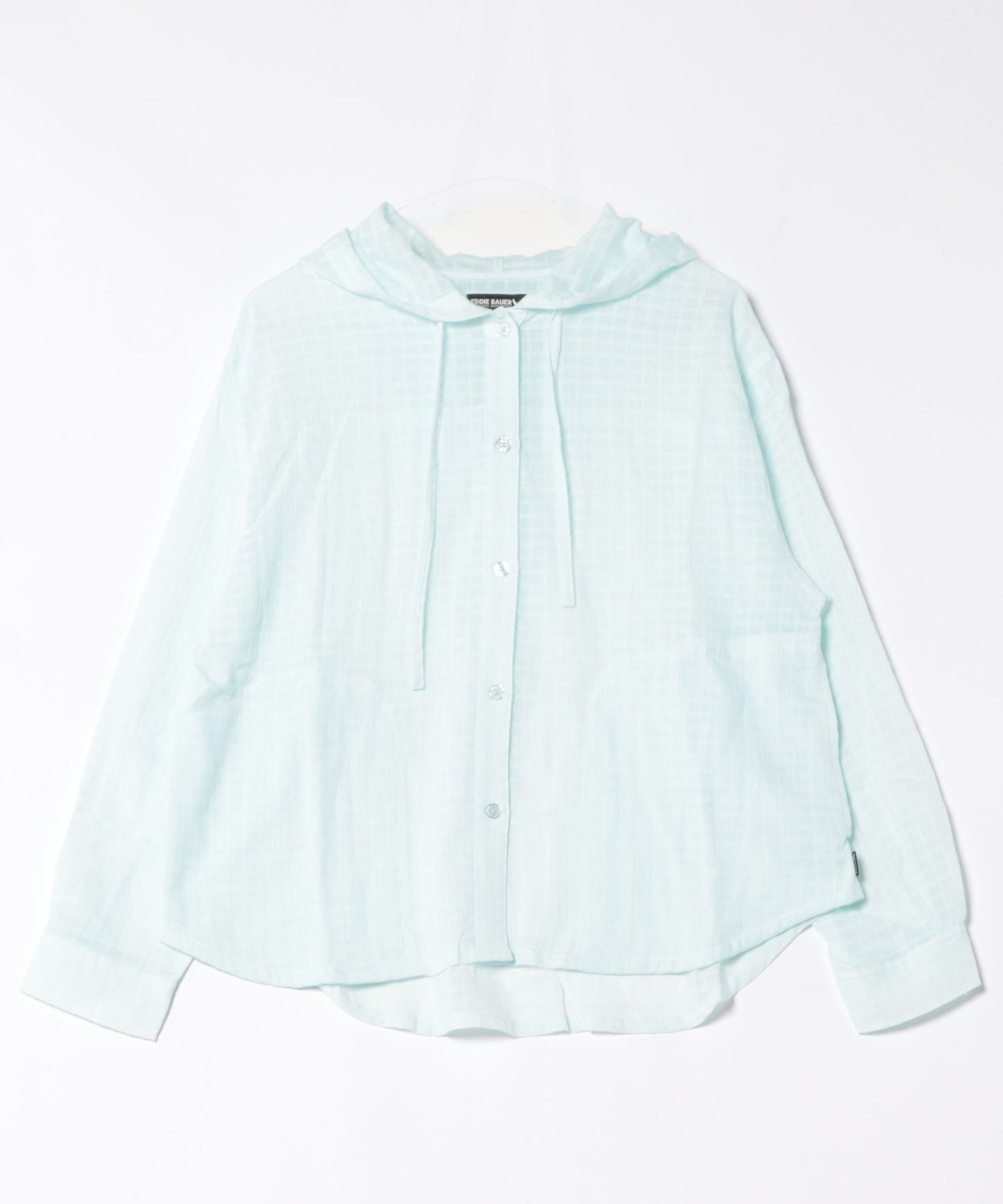 プレイド シアーフーディシャツ/PLAID SHEER HOODED SHIRT