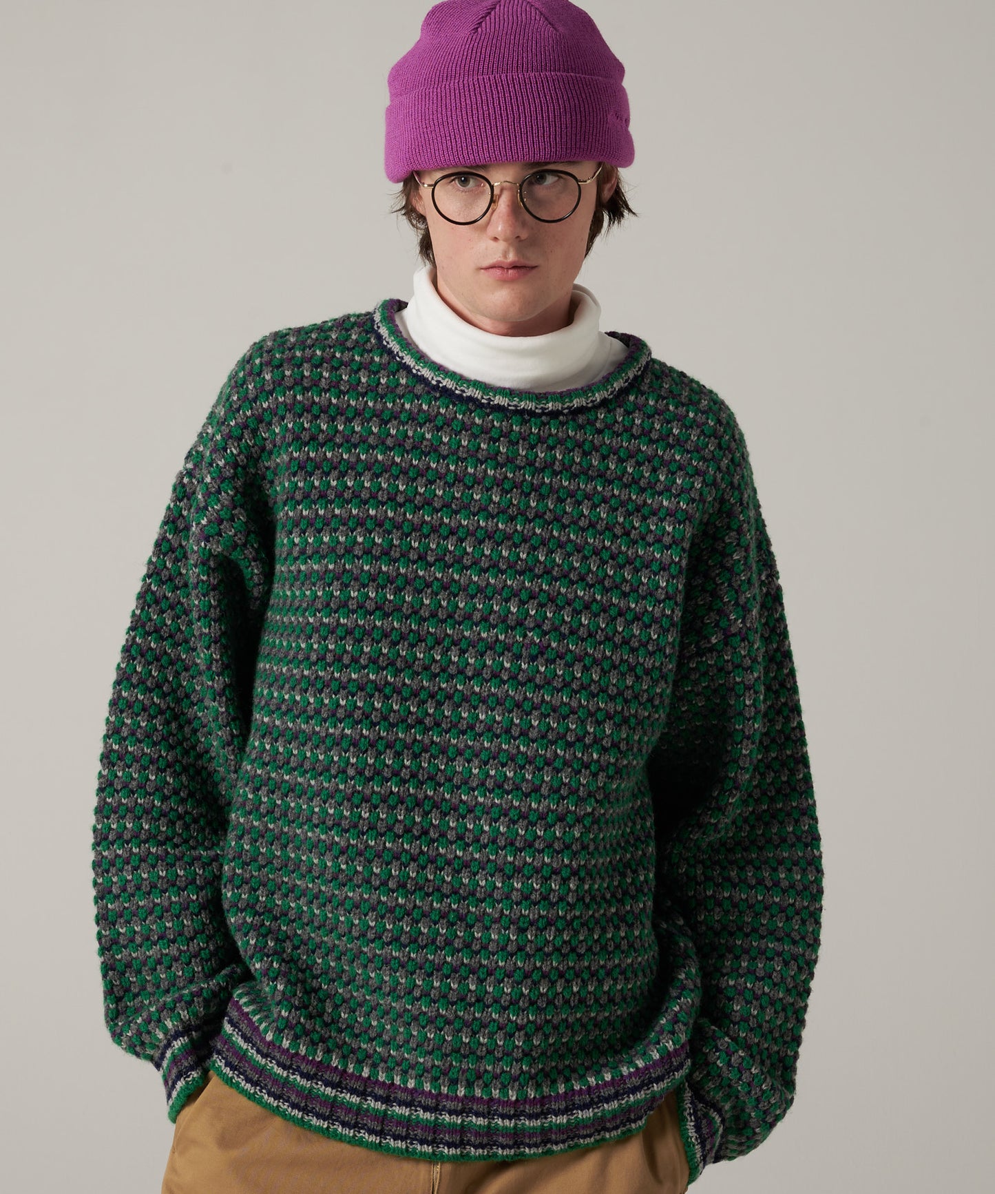 【10/27(月)販売開始】men's FUDGE×Eddie Bauer ポップコーン セーター/POPCORN SWEATER