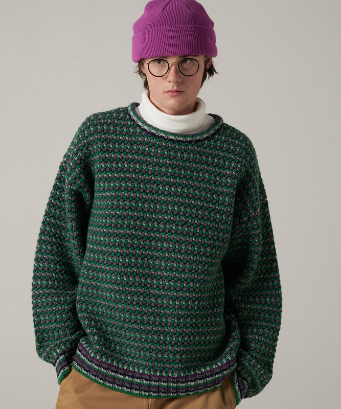 【10/27(月)販売開始】men's FUDGE×Eddie Bauer ポップコーン セーター/POPCORN SWEATER