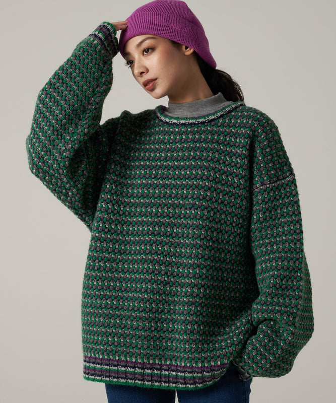 【10/27(月)販売開始】men's FUDGE×Eddie Bauer ポップコーン セーター/POPCORN SWEATER