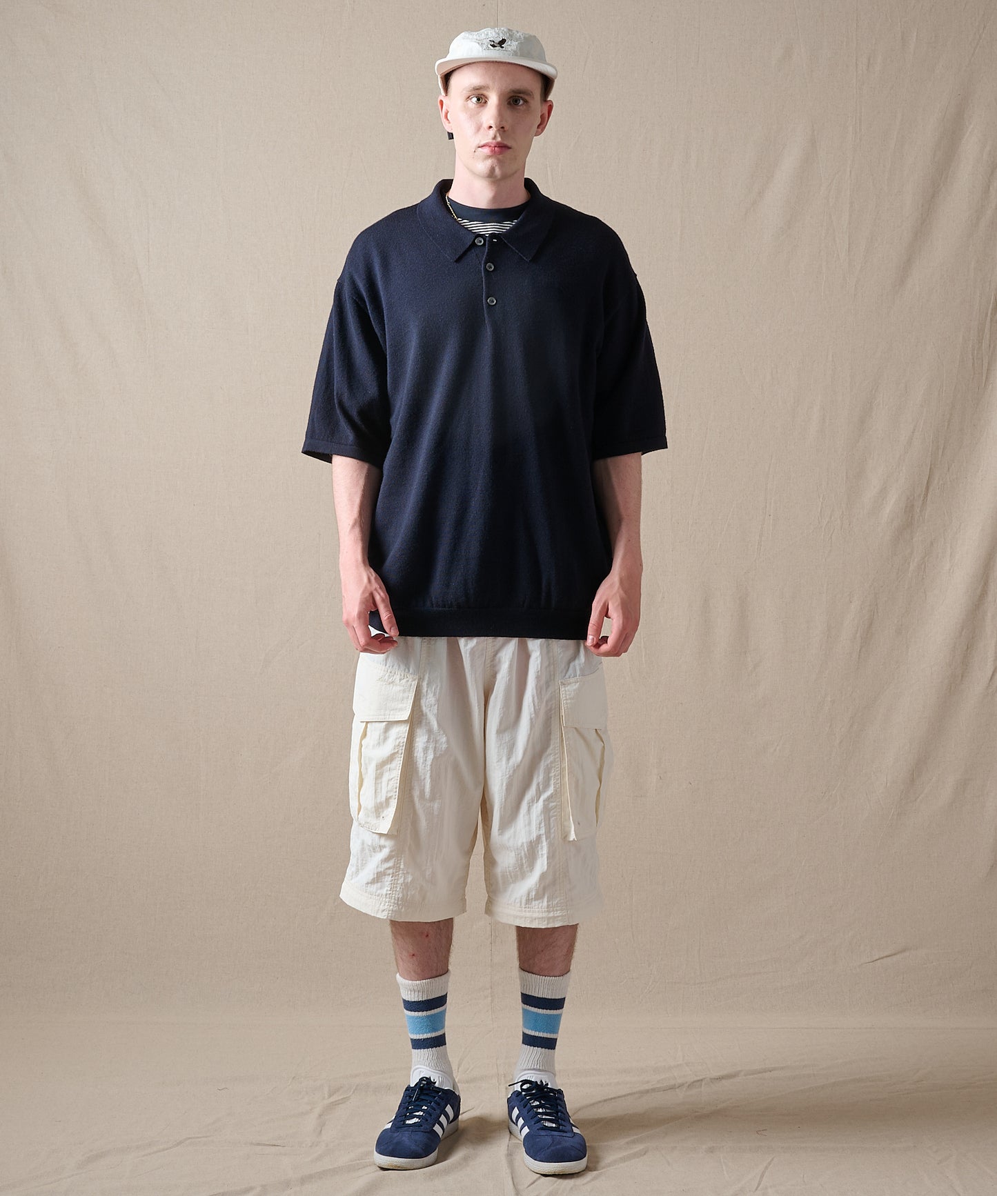 【予約】men's FUDGE×Eddie Bauer ウールニットポロシャツ/WOOL KNIT POLO