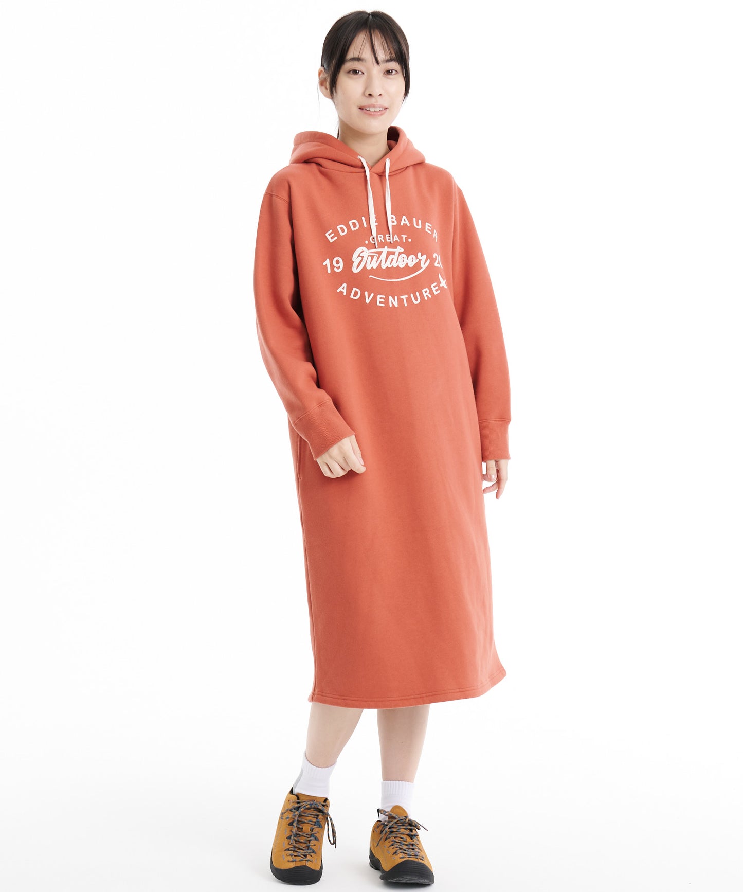 フーデッド スウェットワンピース/LOGO HOODED DRESS