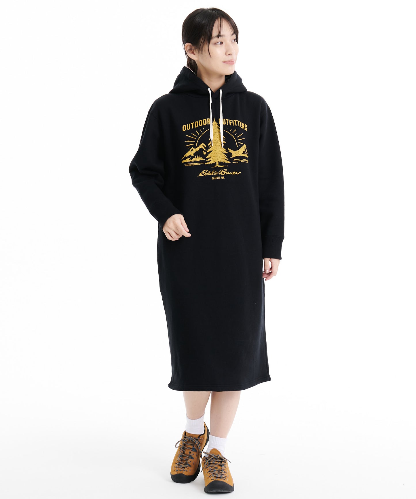 フーデッド スウェットワンピース/LOGO HOODED DRESS