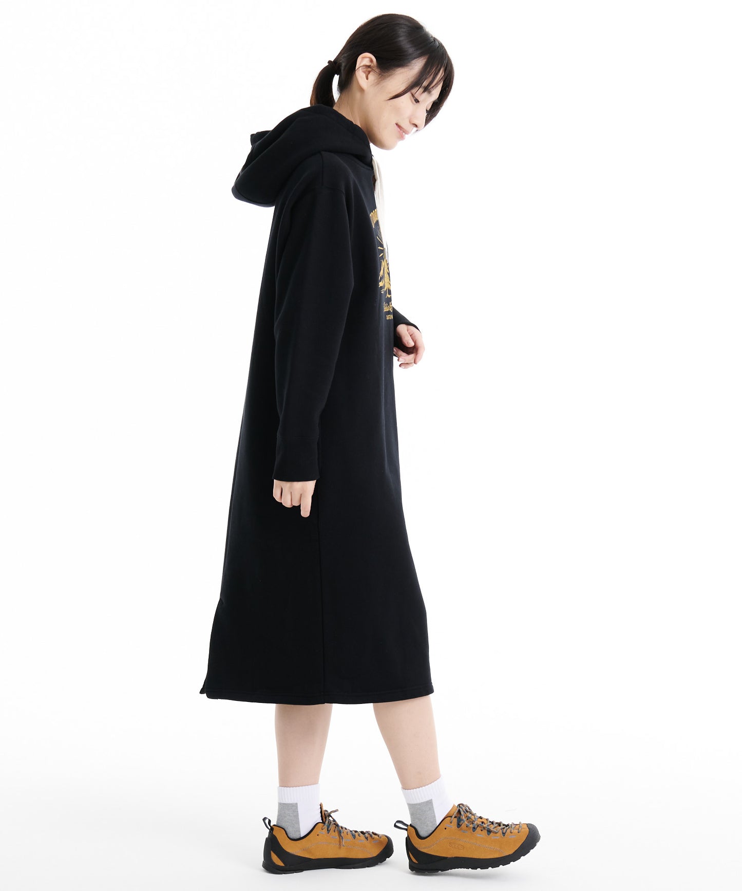 フーデッド スウェットワンピース/LOGO HOODED DRESS