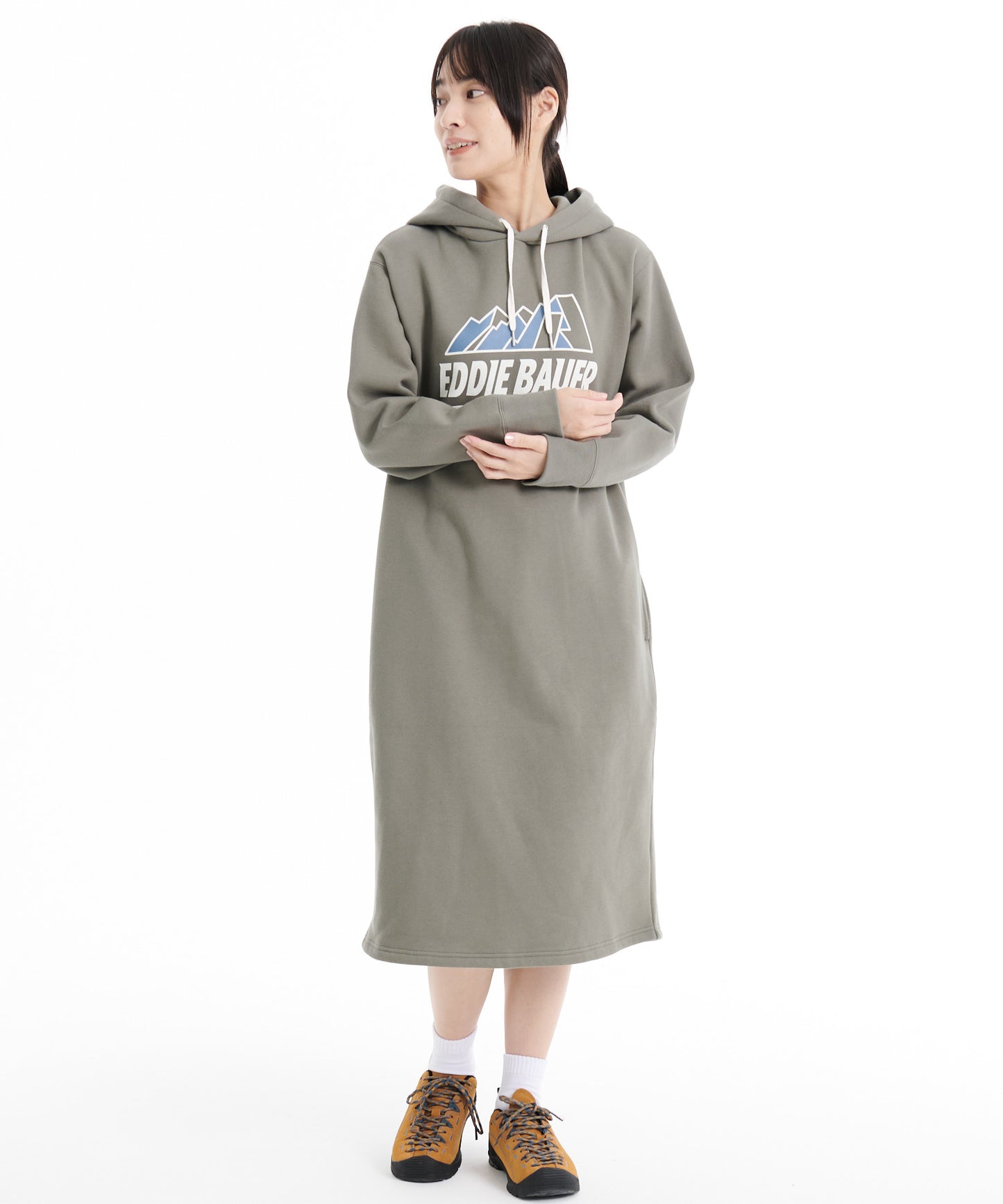 フーデッド スウェットワンピース/LOGO HOODED DRESS