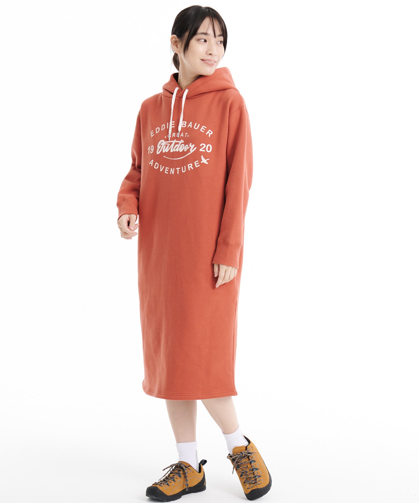 フーデッド スウェットワンピース/LOGO HOODED DRESS