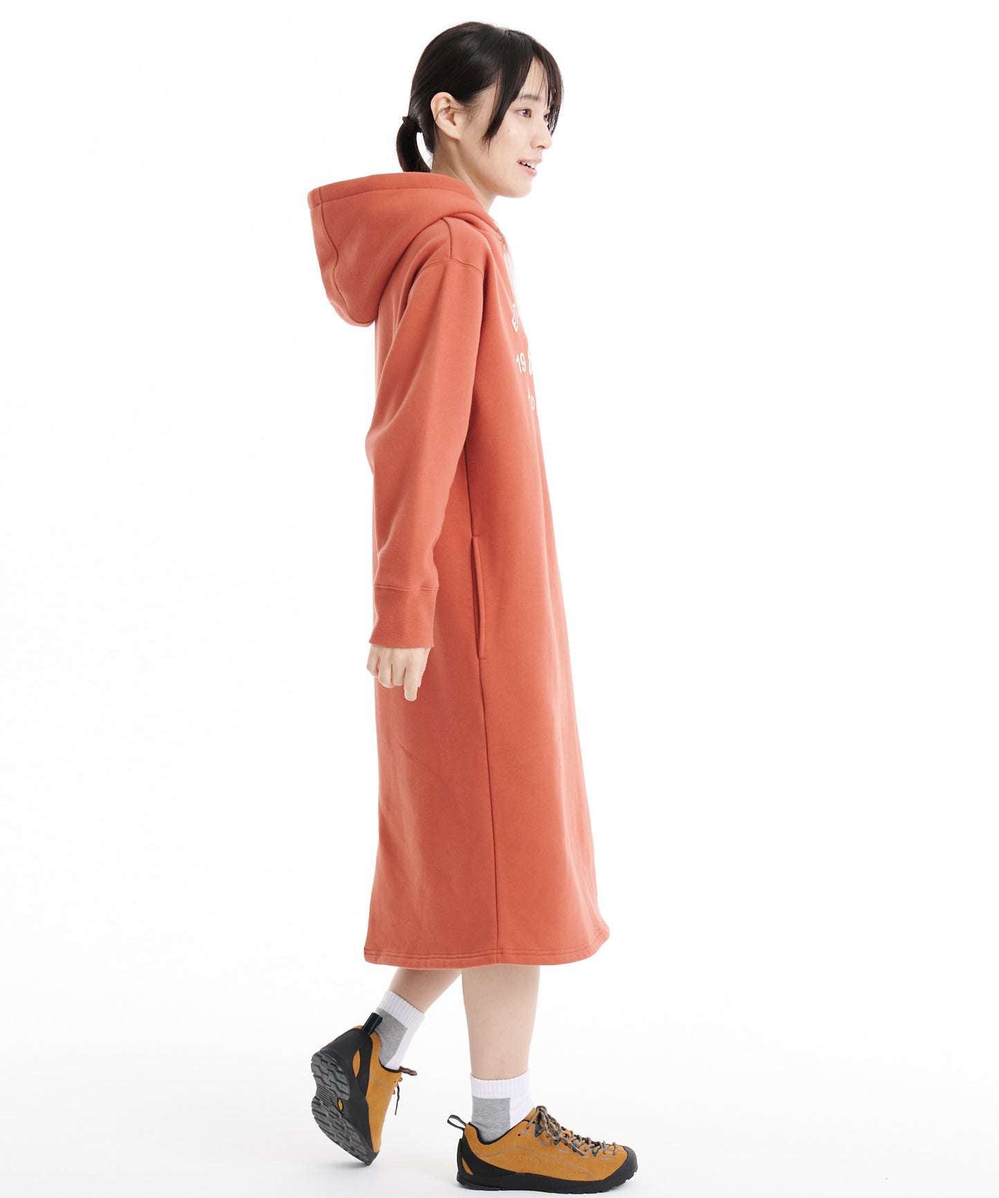 フーデッド スウェットワンピース/LOGO HOODED DRESS