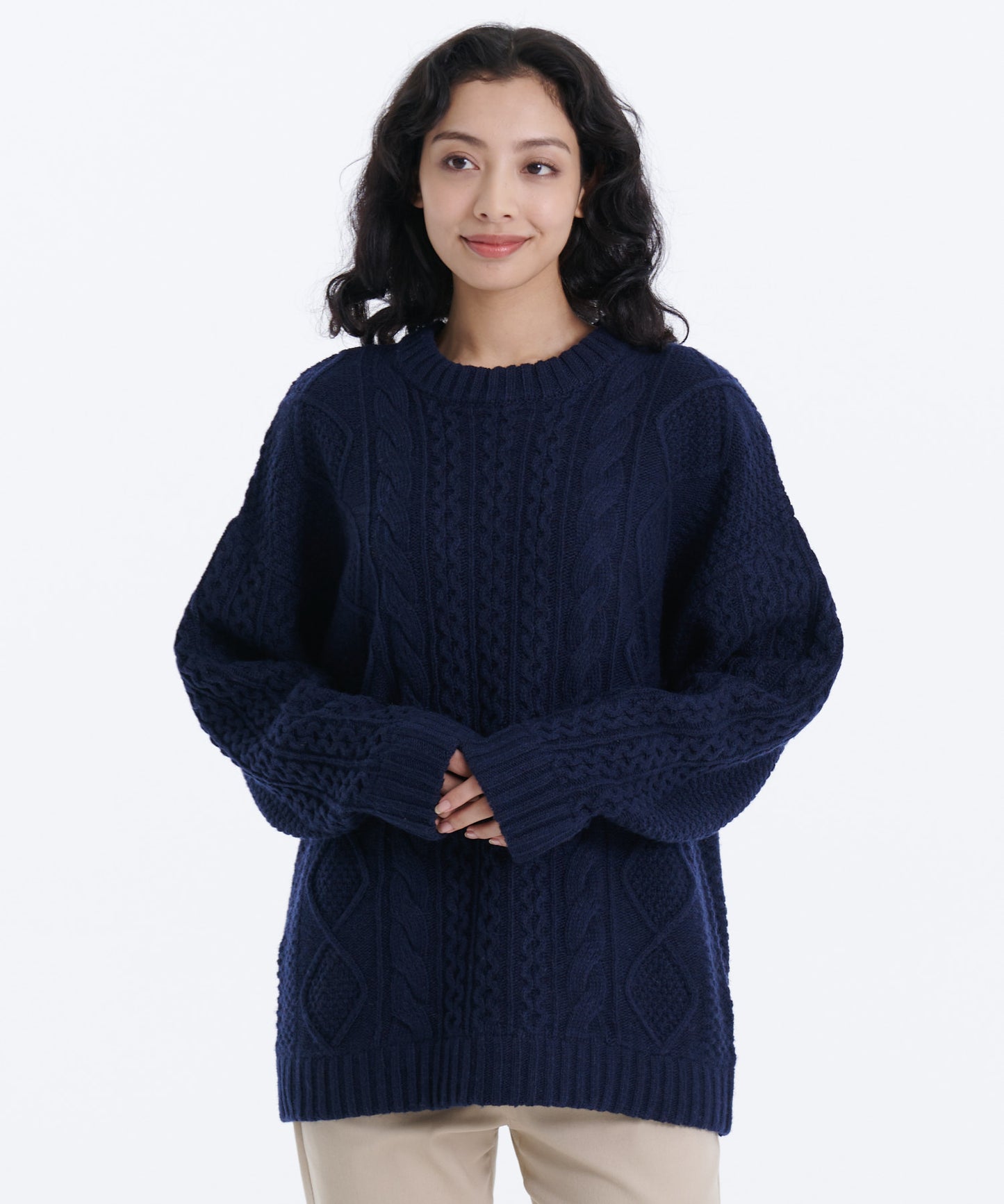 ケーブルニットセーター/CABLE KNIT SWEATER