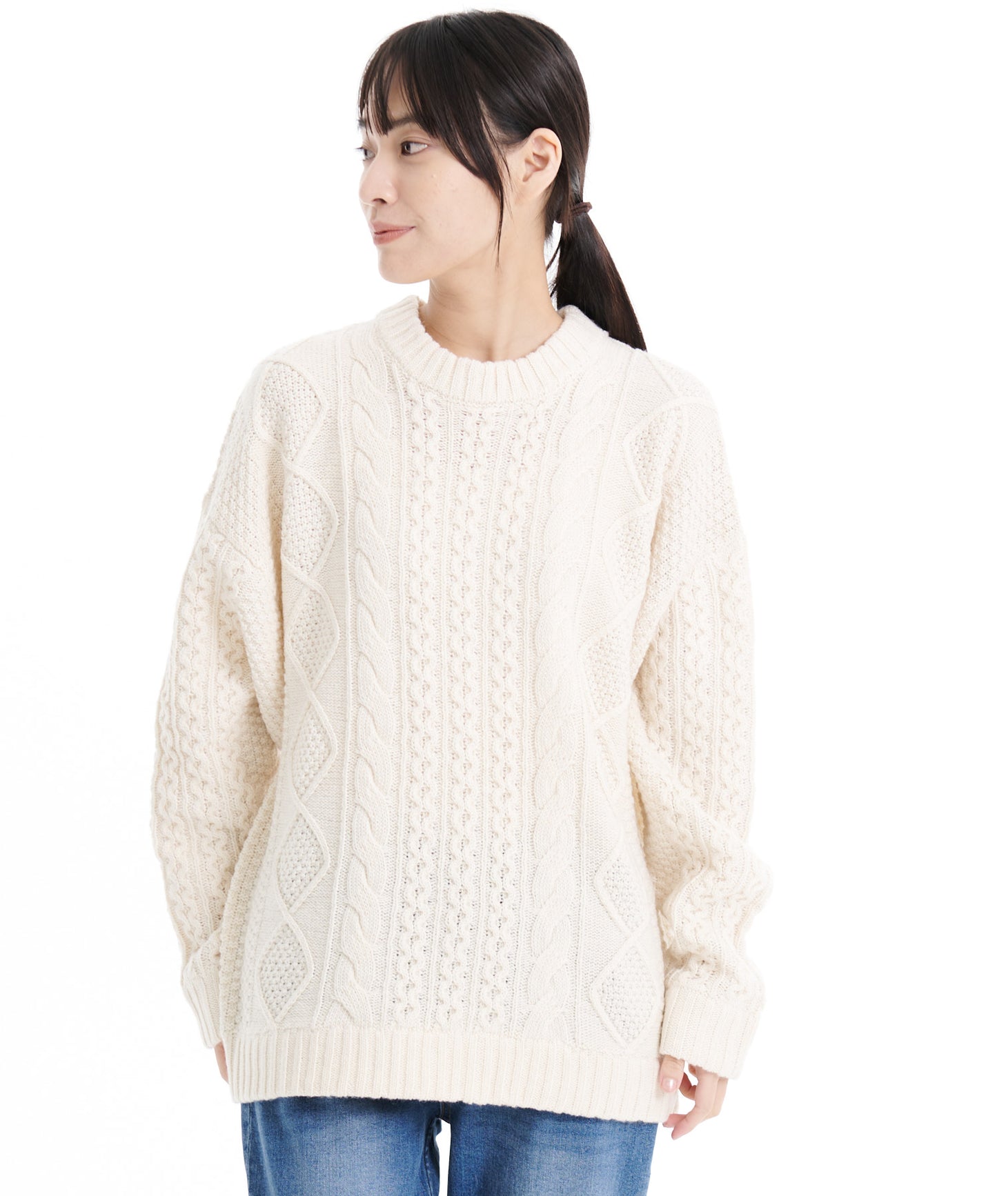 ケーブルニットセーター/CABLE KNIT SWEATER