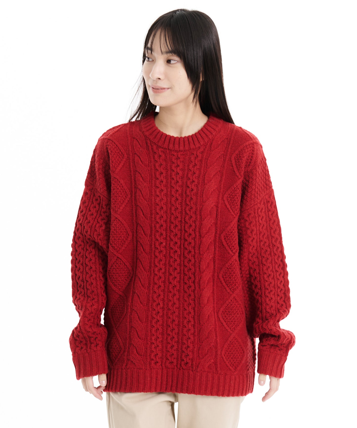 ケーブルニットセーター/CABLE KNIT SWEATER