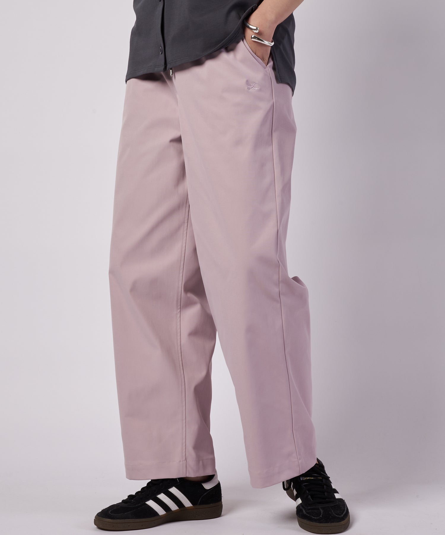 ポリッシュド ワイドヘムパンツ/POLISHED WIDE HEM PANTS – Eddie