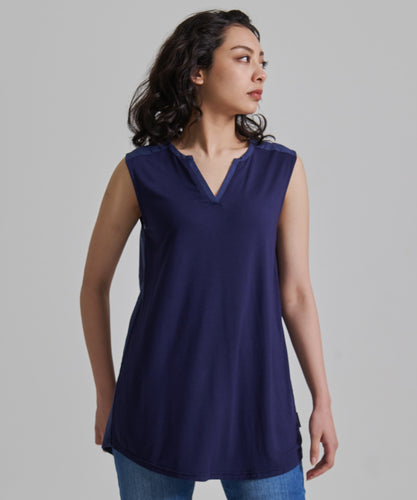 ゲートチェック スプリットネック タンクトップ/GATECHECK SL SPLIT NECK TANK