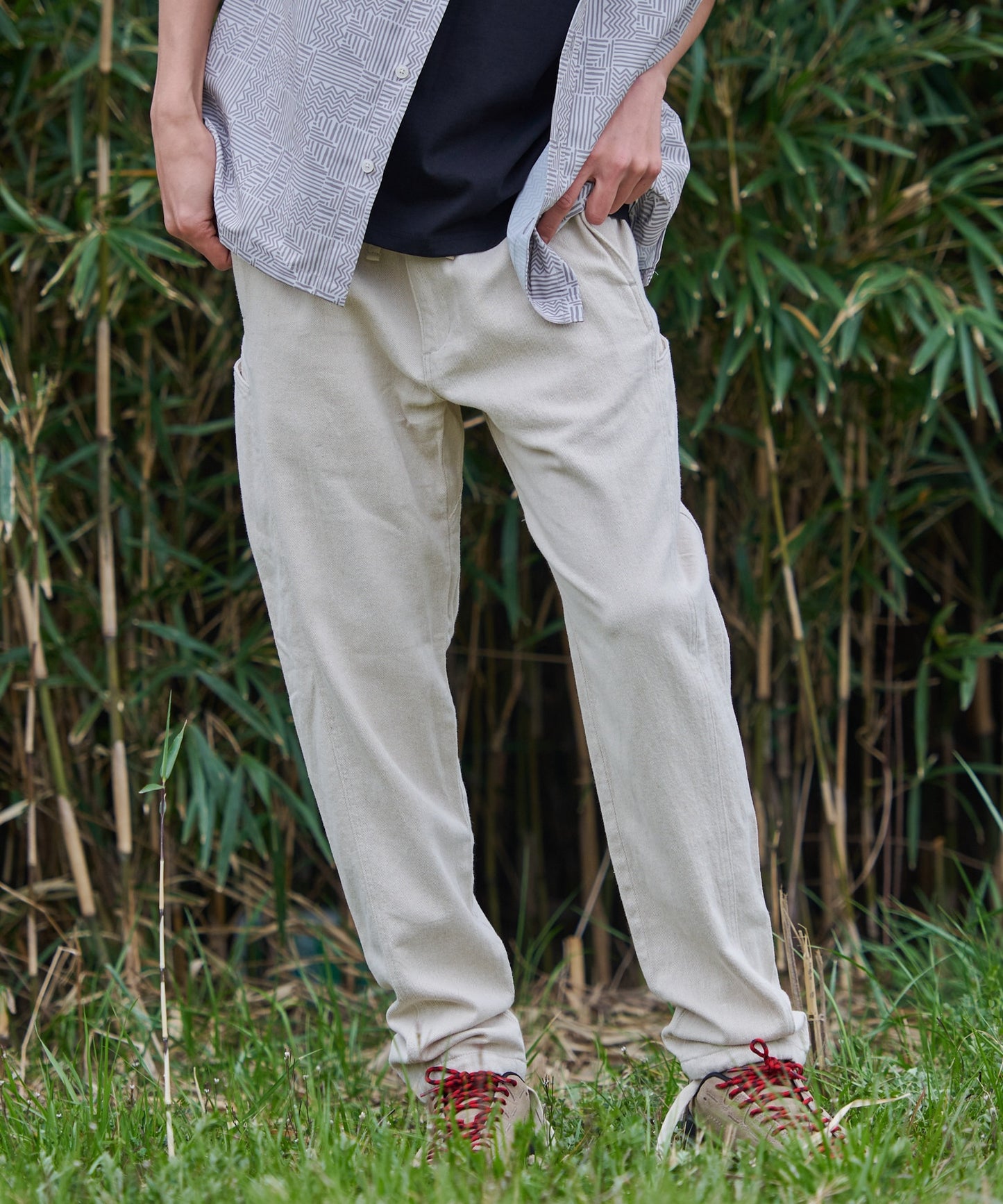 コットンリネンツイル パンツ/COTTON LINEN TWILL PANTS