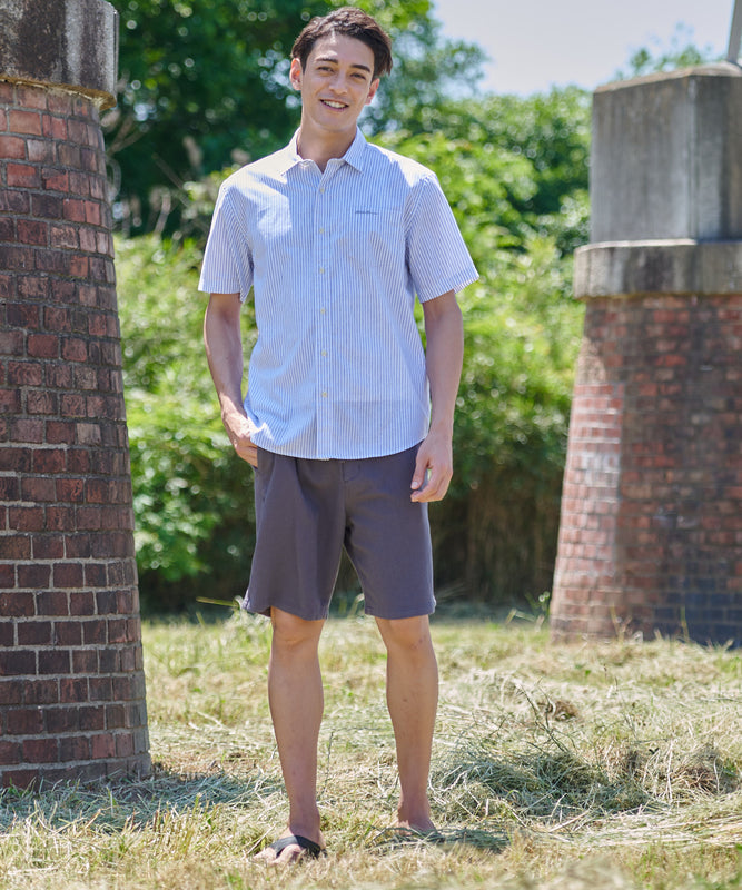 リネン ポリ 半袖シャツ/LINEN/POLY SS SHIRTS