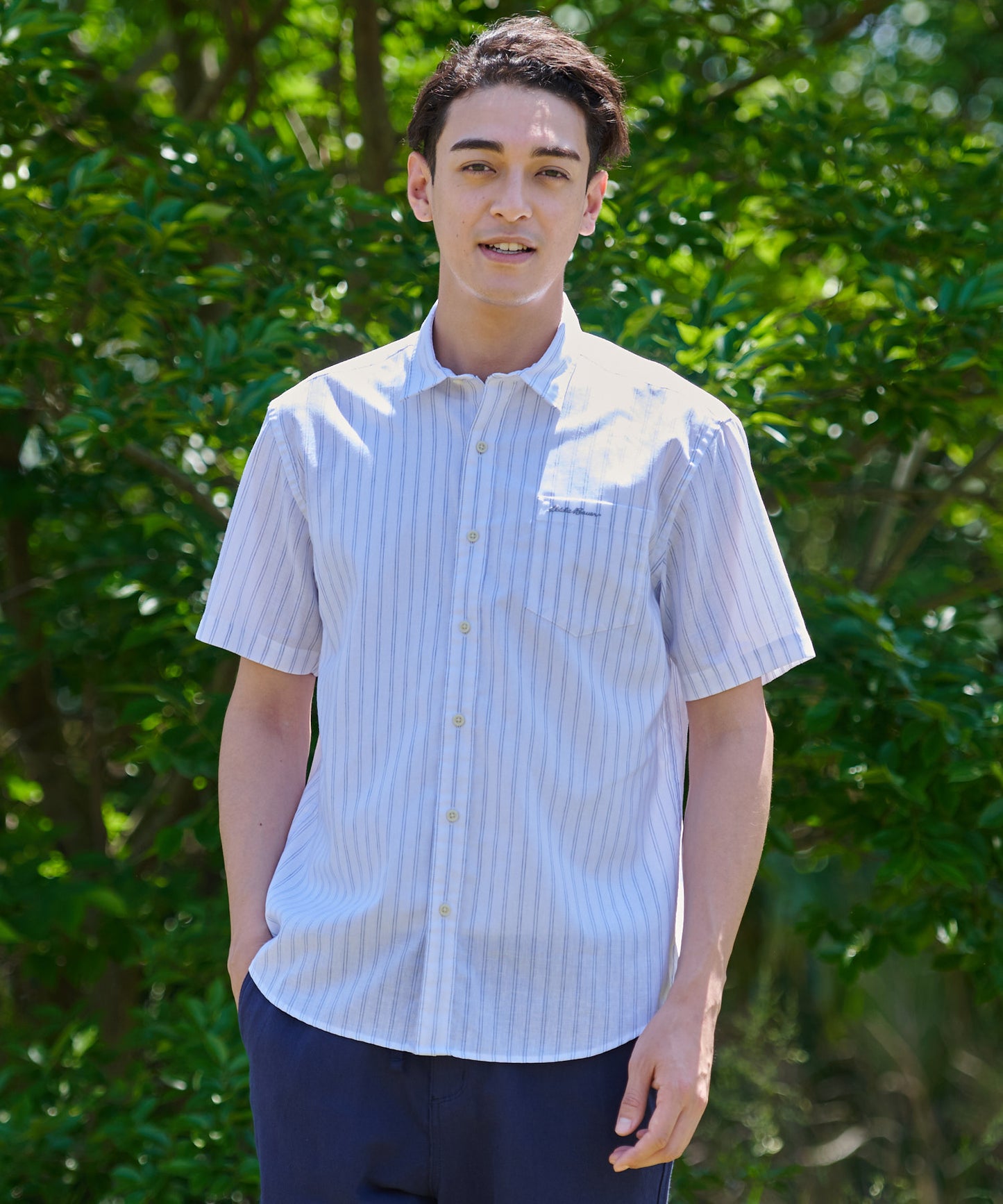 リネン ポリ 半袖シャツ/LINEN/POLY SS SHIRTS