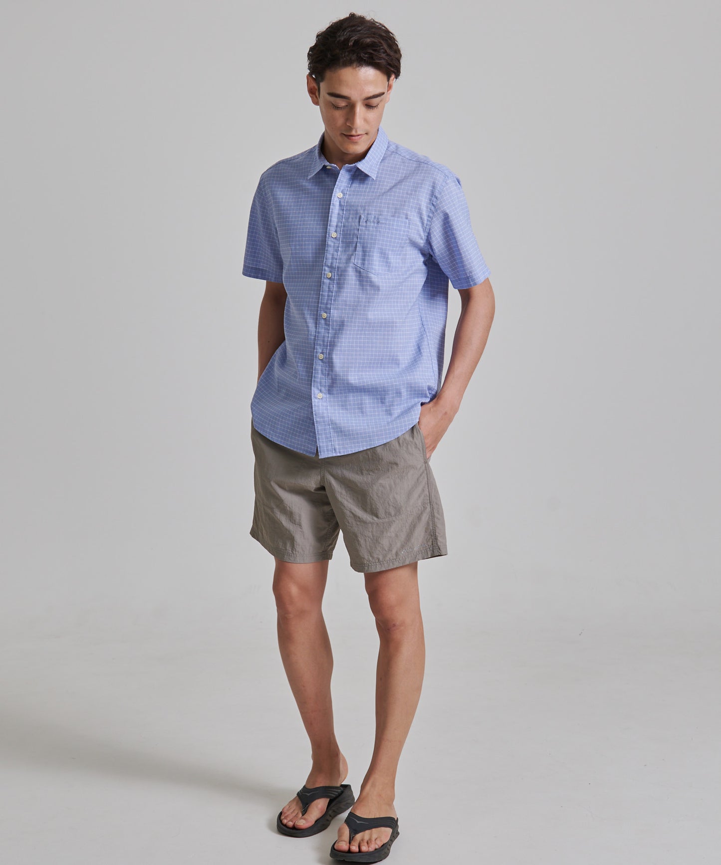 リネン ポリ 半袖シャツ/LINEN/POLY SS SHIRTS