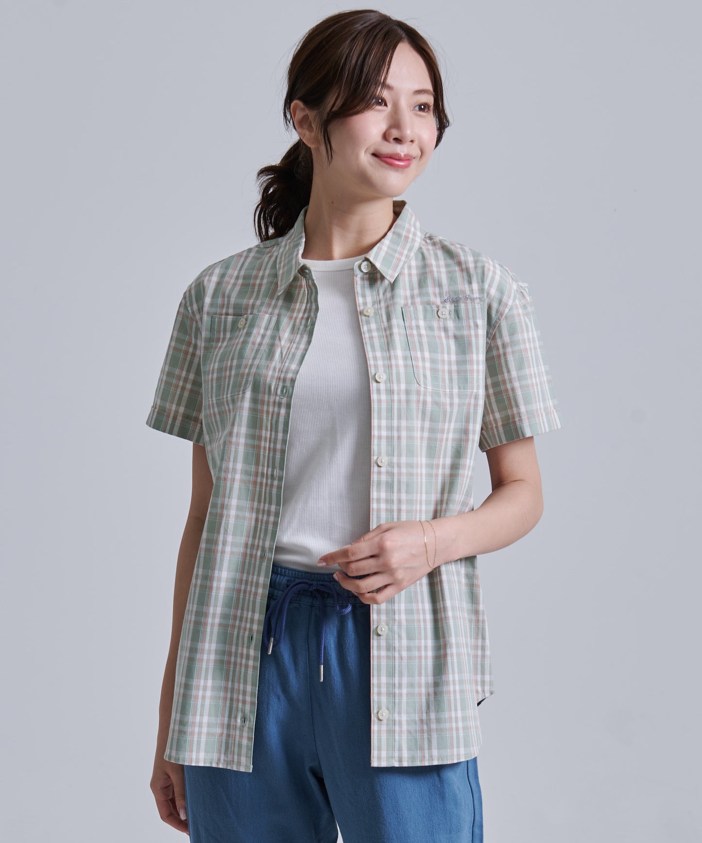 コットンチェック 半袖シャツ/COTTON CHECKED SS SHIRT