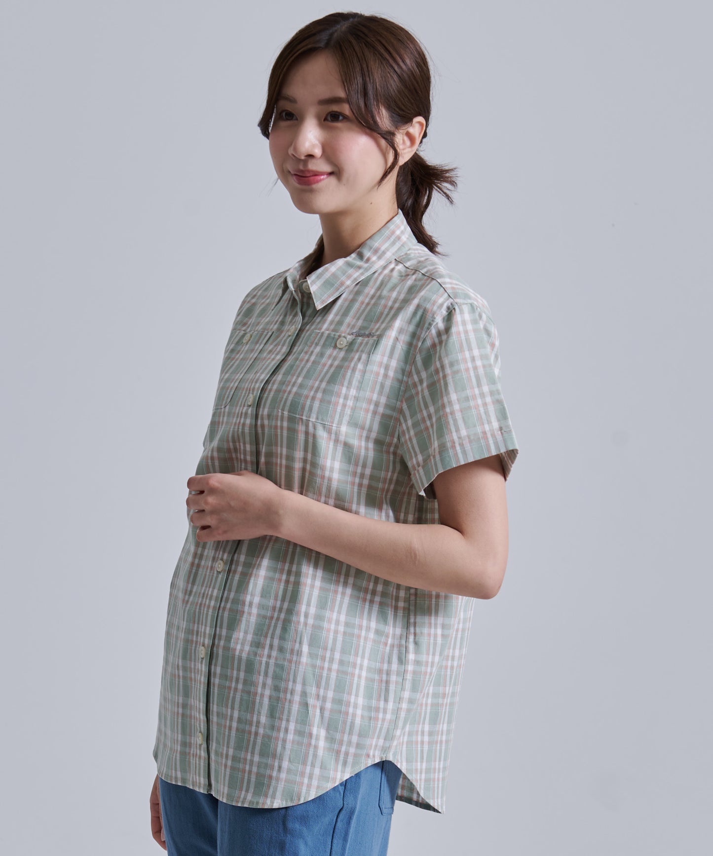 コットンチェック 半袖シャツ/COTTON CHECKED SS SHIRT