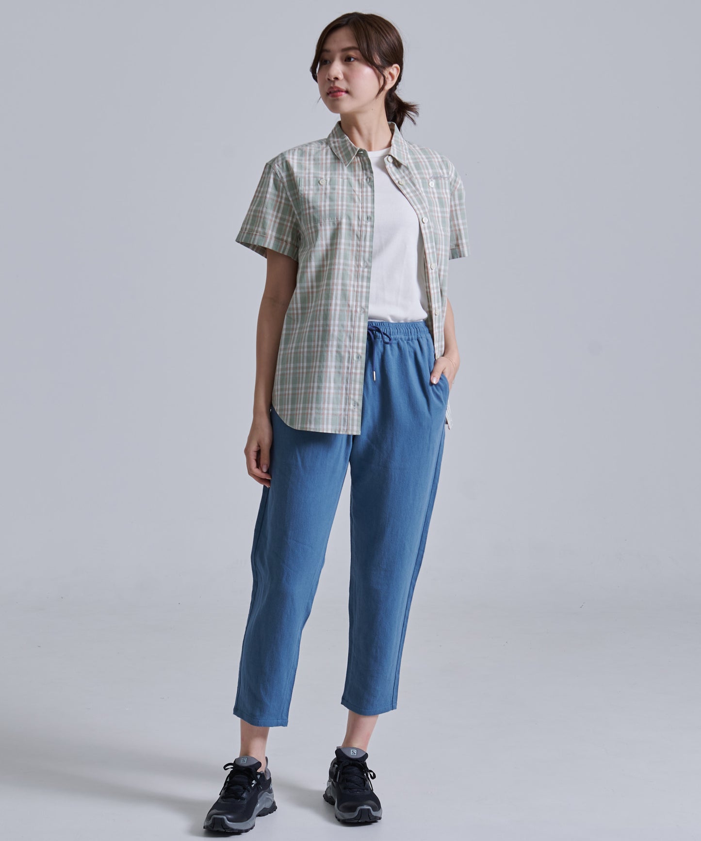 コットンチェック 半袖シャツ/COTTON CHECKED SS SHIRT