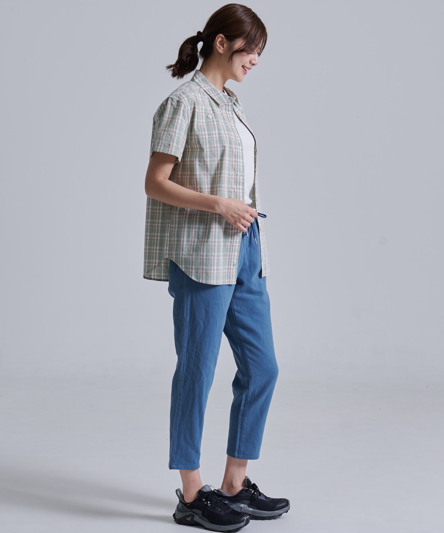 コットンチェック 半袖シャツ/COTTON CHECKED SS SHIRT