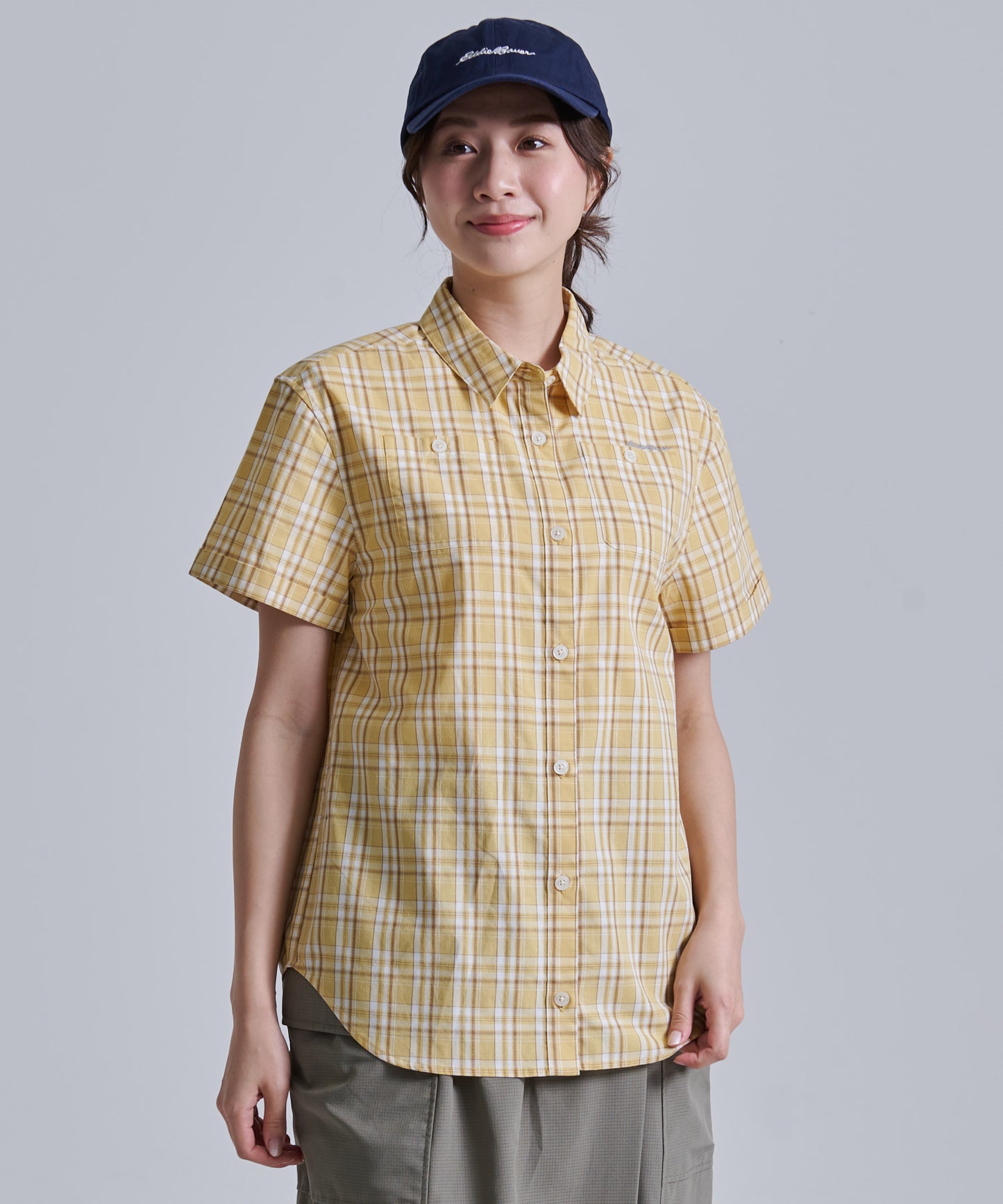 コットンチェック 半袖シャツ/COTTON CHECKED SS SHIRT