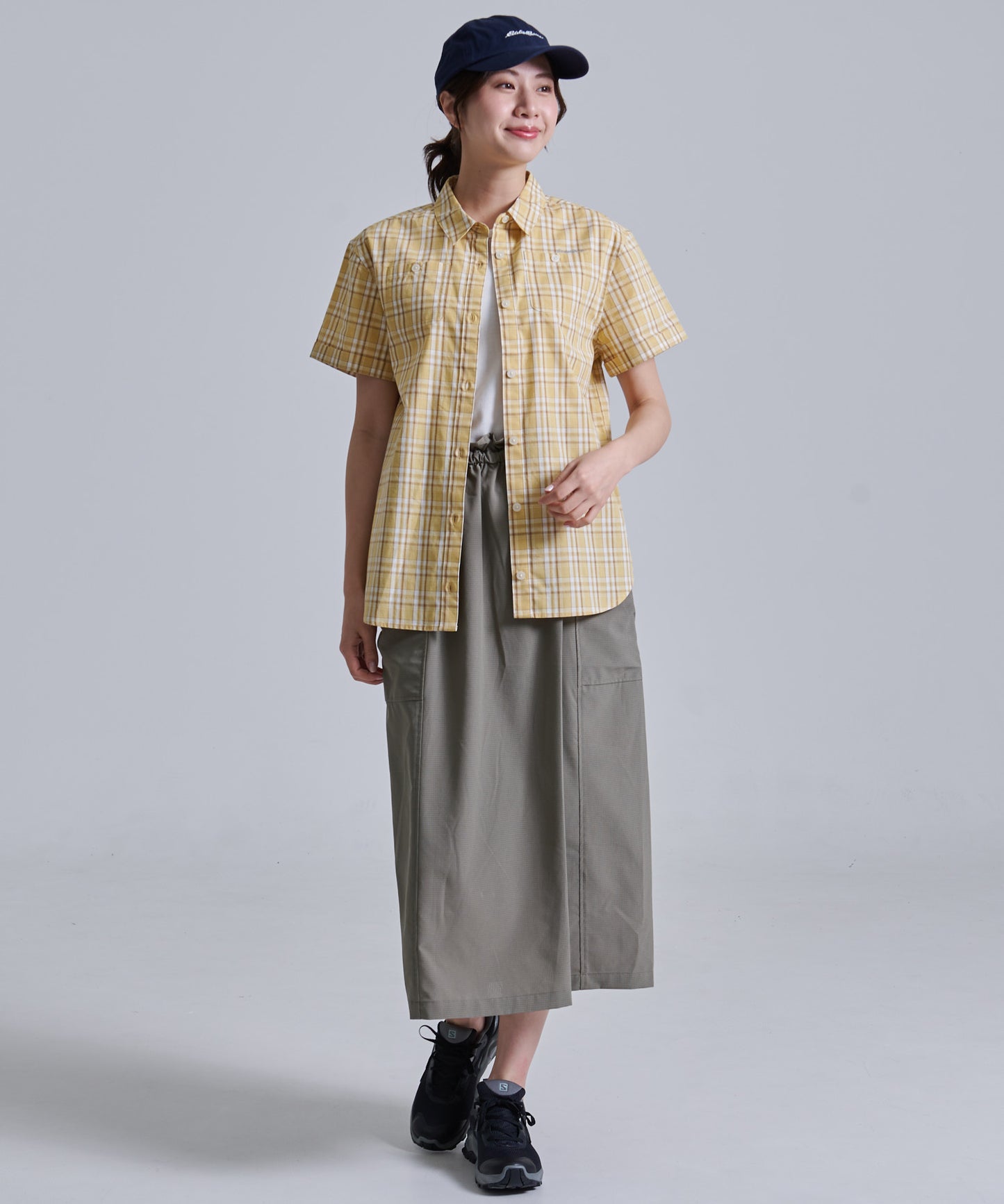 コットンチェック 半袖シャツ/COTTON CHECKED SS SHIRT