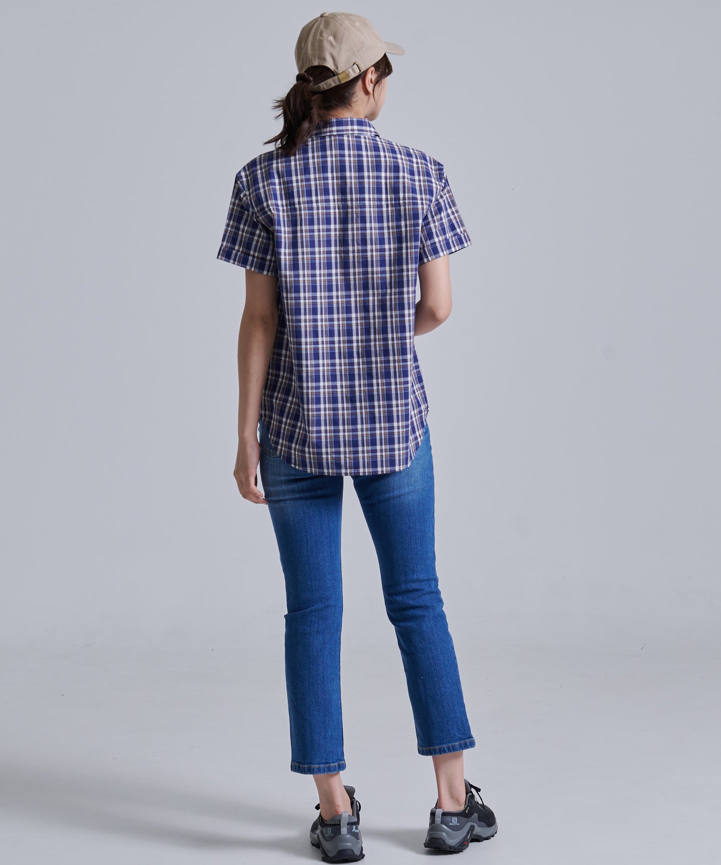 コットンチェック 半袖シャツ/COTTON CHECKED SS SHIRT