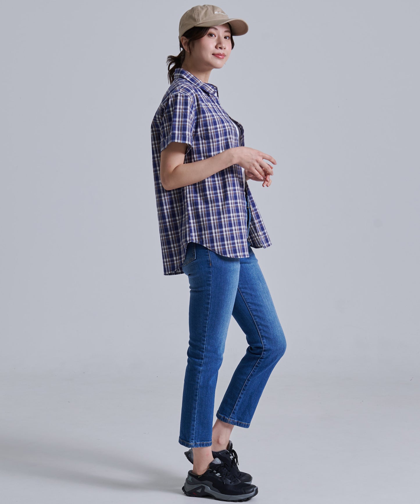 コットンチェック 半袖シャツ/COTTON CHECKED SS SHIRT