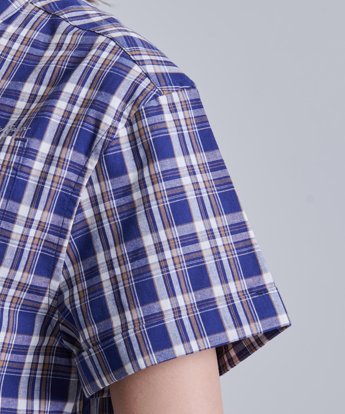 コットンチェック 半袖シャツ/COTTON CHECKED SS SHIRT
