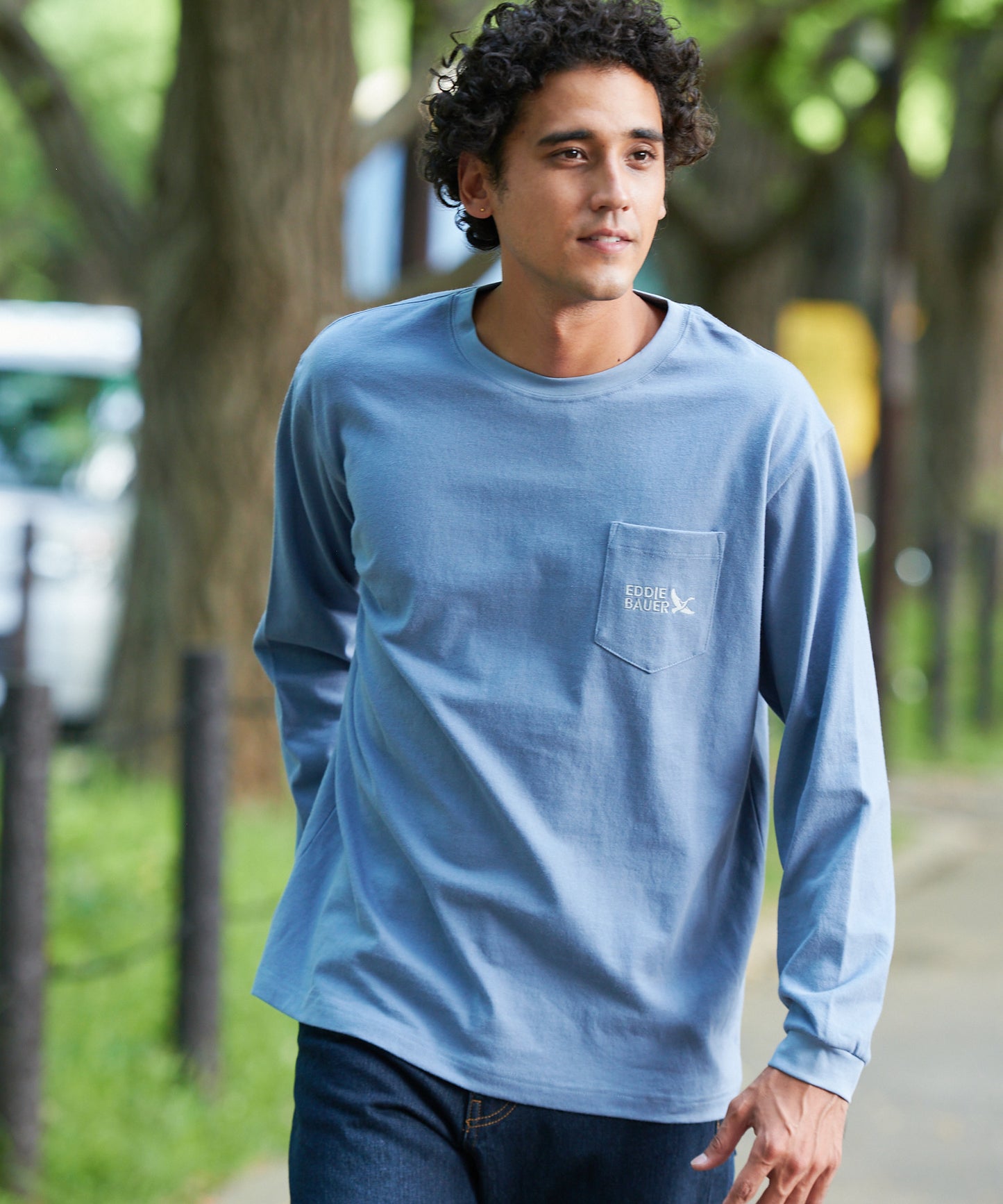 EBロゴ刺繍 ヘビー 長袖Tシャツ/EB LOGO EMB HVY LS TEE