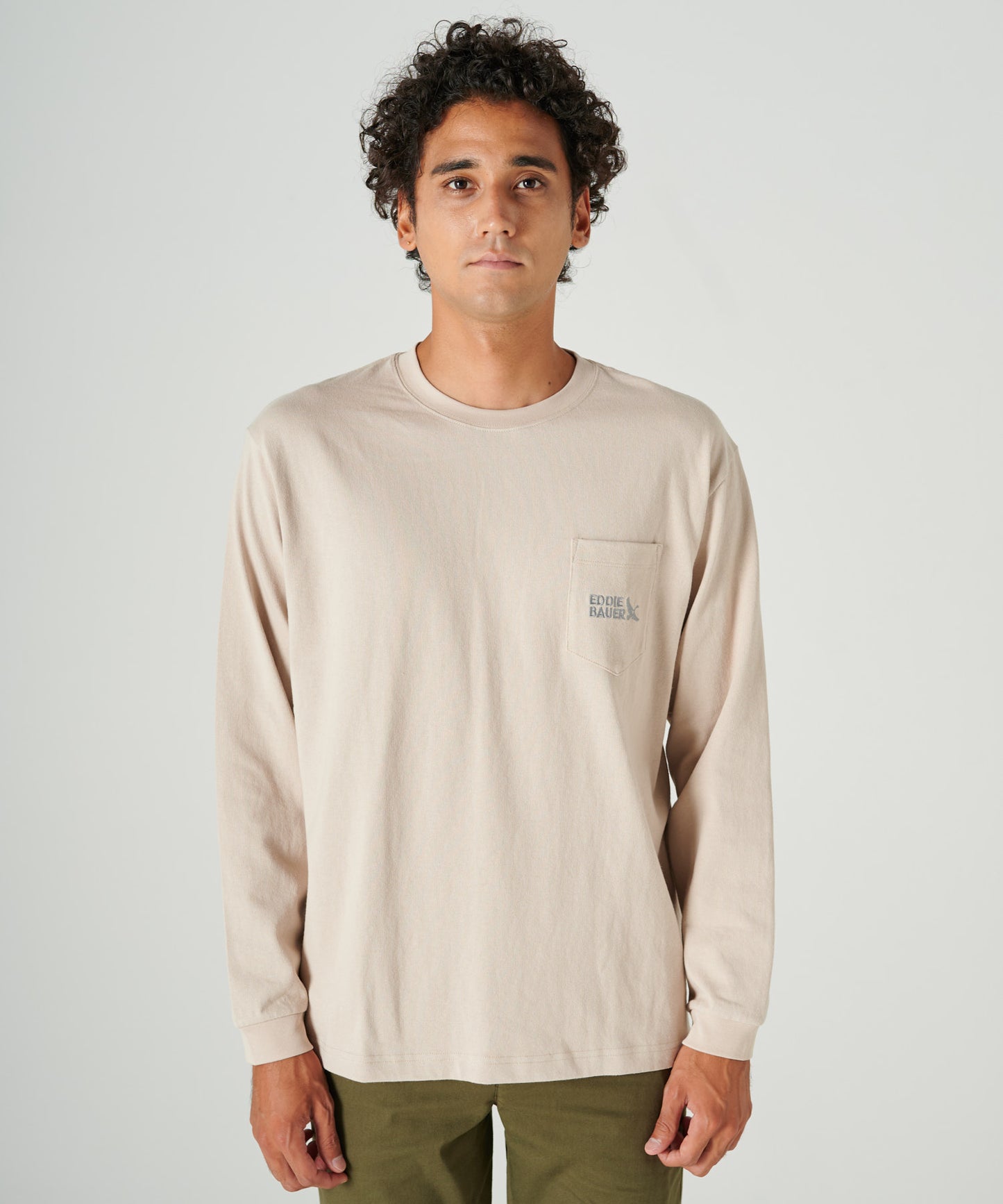 EBロゴ刺繍 ヘビー 長袖Tシャツ/EB LOGO EMB HVY LS TEE