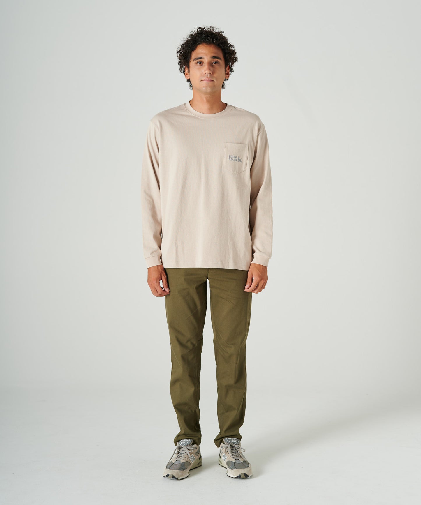 EBロゴ刺繍 ヘビー 長袖Tシャツ/EB LOGO EMB HVY LS TEE