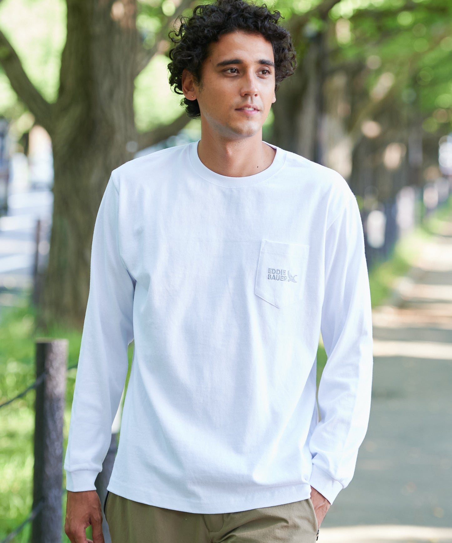 EBロゴ刺繍 ヘビー 長袖Tシャツ/EB LOGO EMB HVY LS TEE