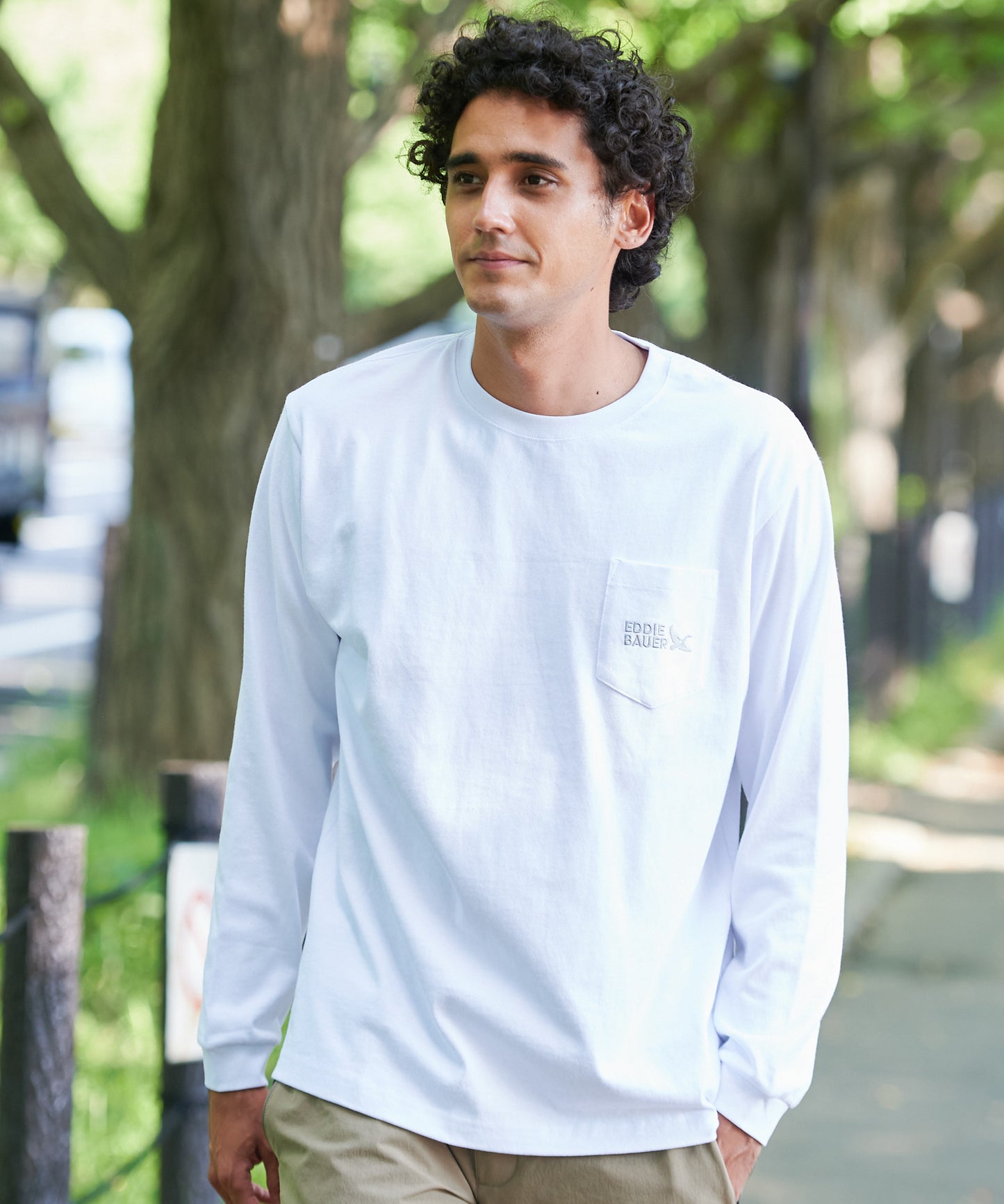 EBロゴ刺繍 ヘビー 長袖Tシャツ/EB LOGO EMB HVY LS TEE