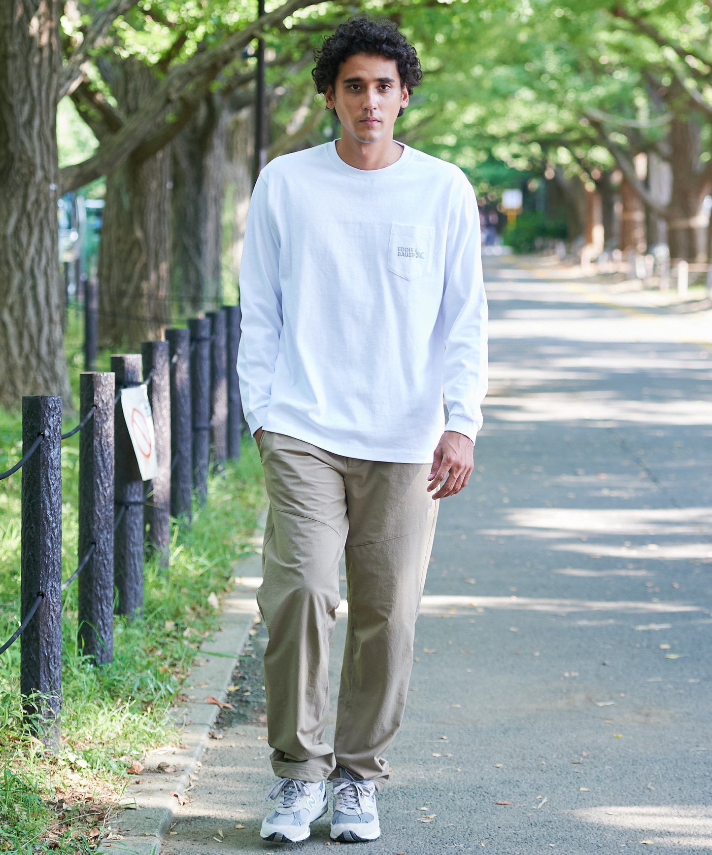 EBロゴ刺繍 ヘビー 長袖Tシャツ/EB LOGO EMB HVY LS TEE