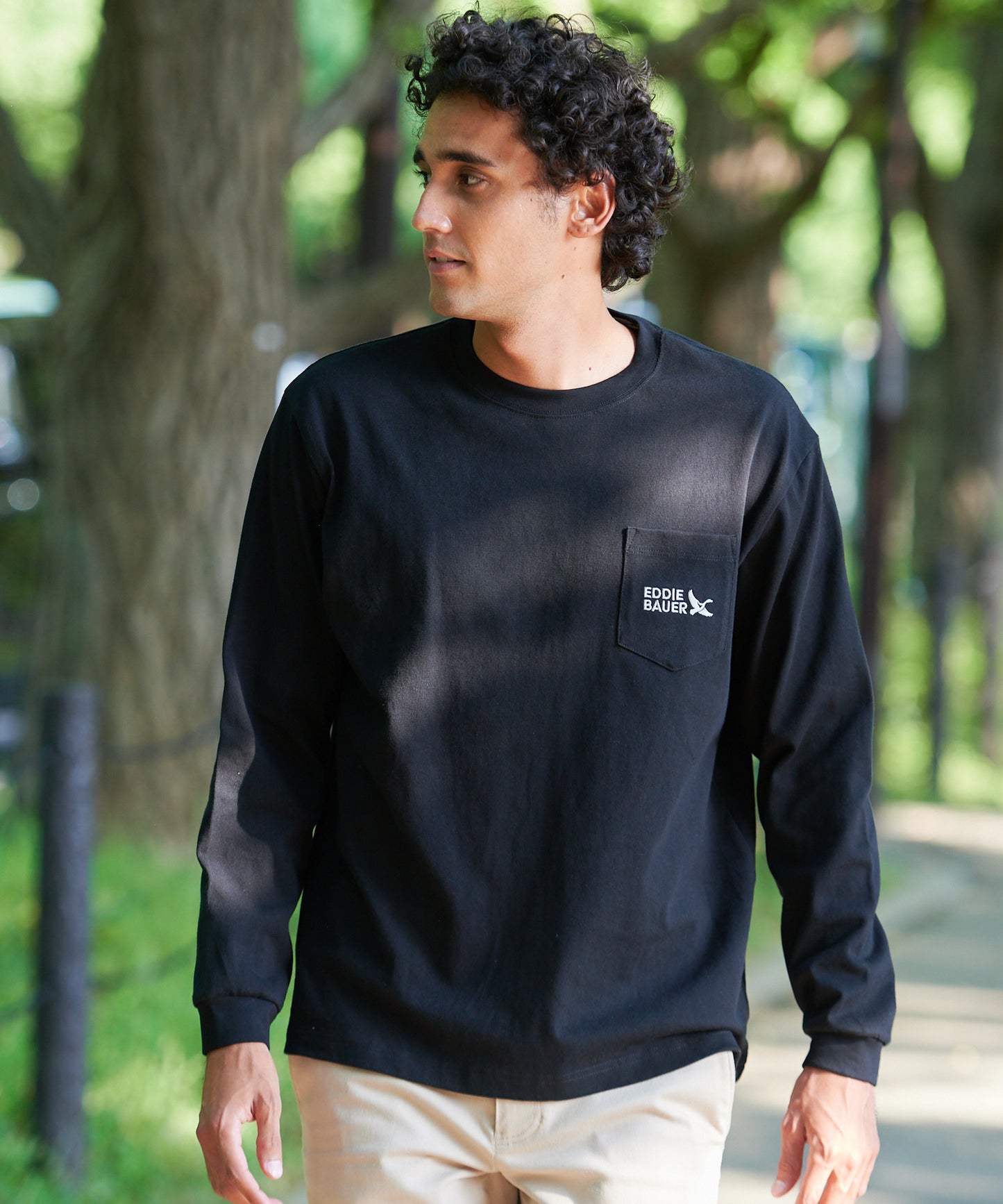 EBロゴ刺繍 ヘビー 長袖Tシャツ/EB LOGO EMB HVY LS TEE