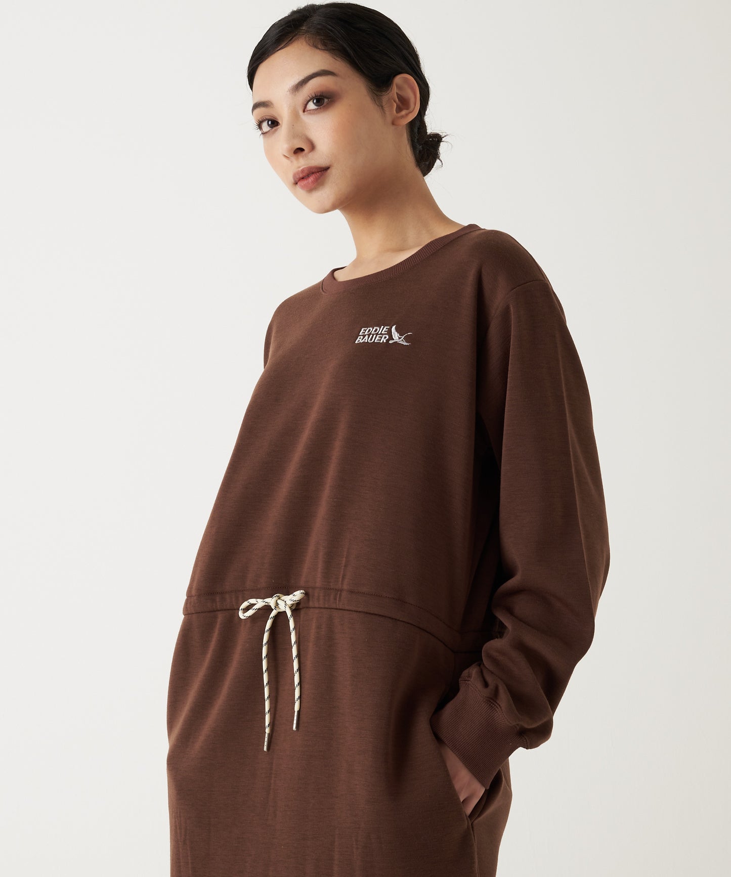 ドローストリング スウェットワンピース/DRAW STRING SWEATSHIRT DRESS