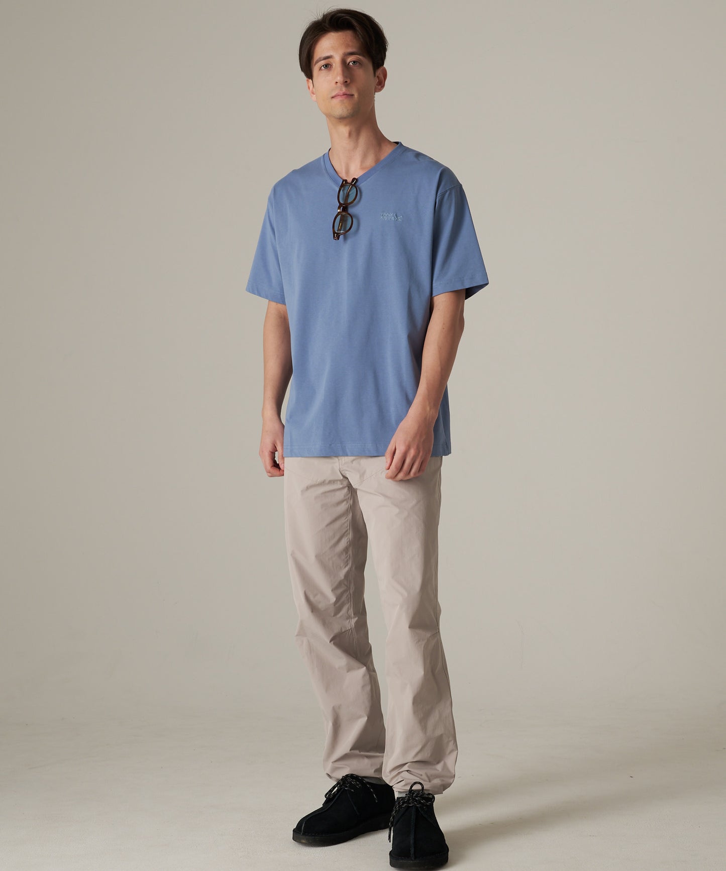 軽量 Vネック コットン半袖Tシャツ/SS LW COTTON V NECK TEE