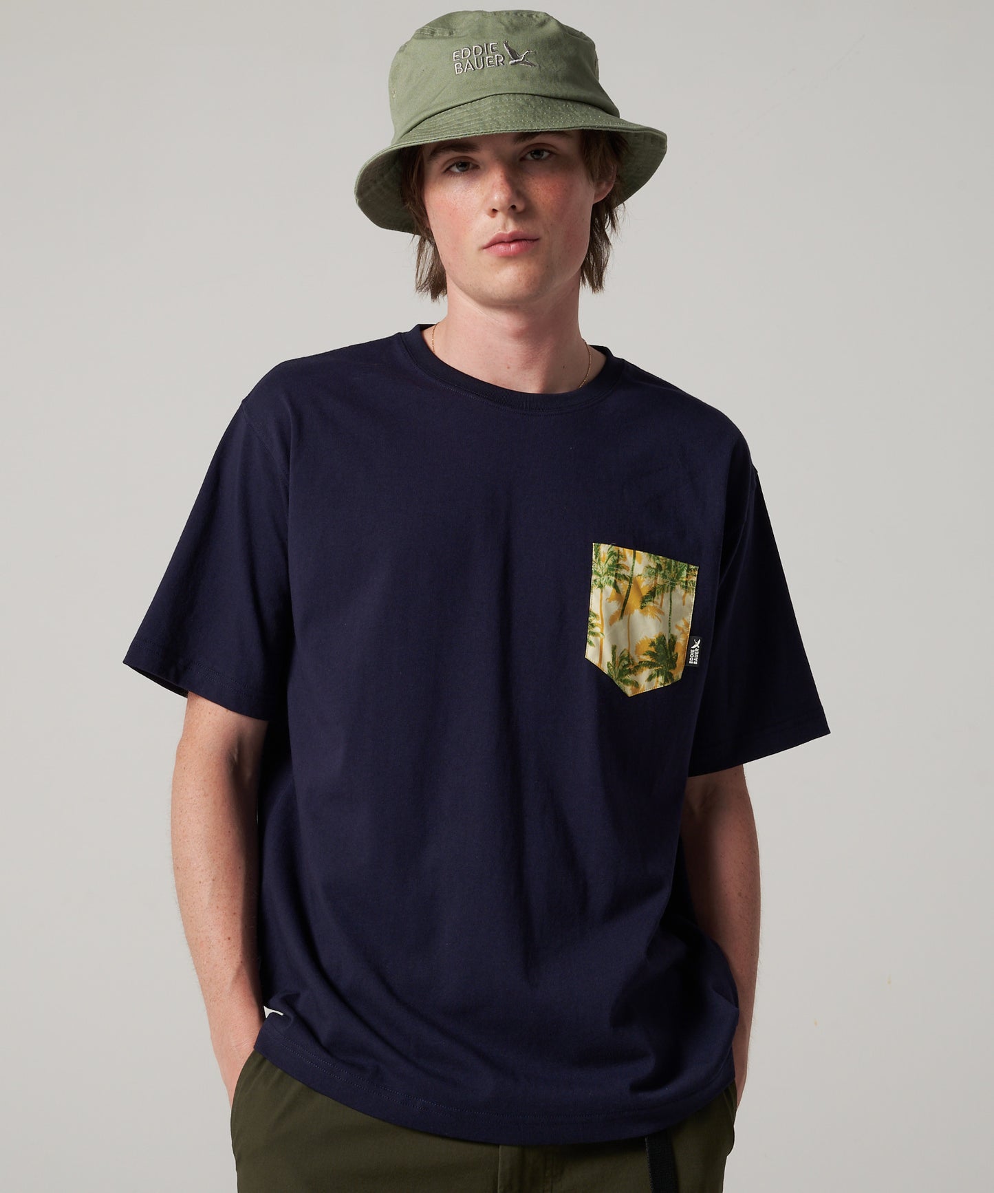 柄ポケット 半袖Tシャツ/PATTERN PKT SS TEE