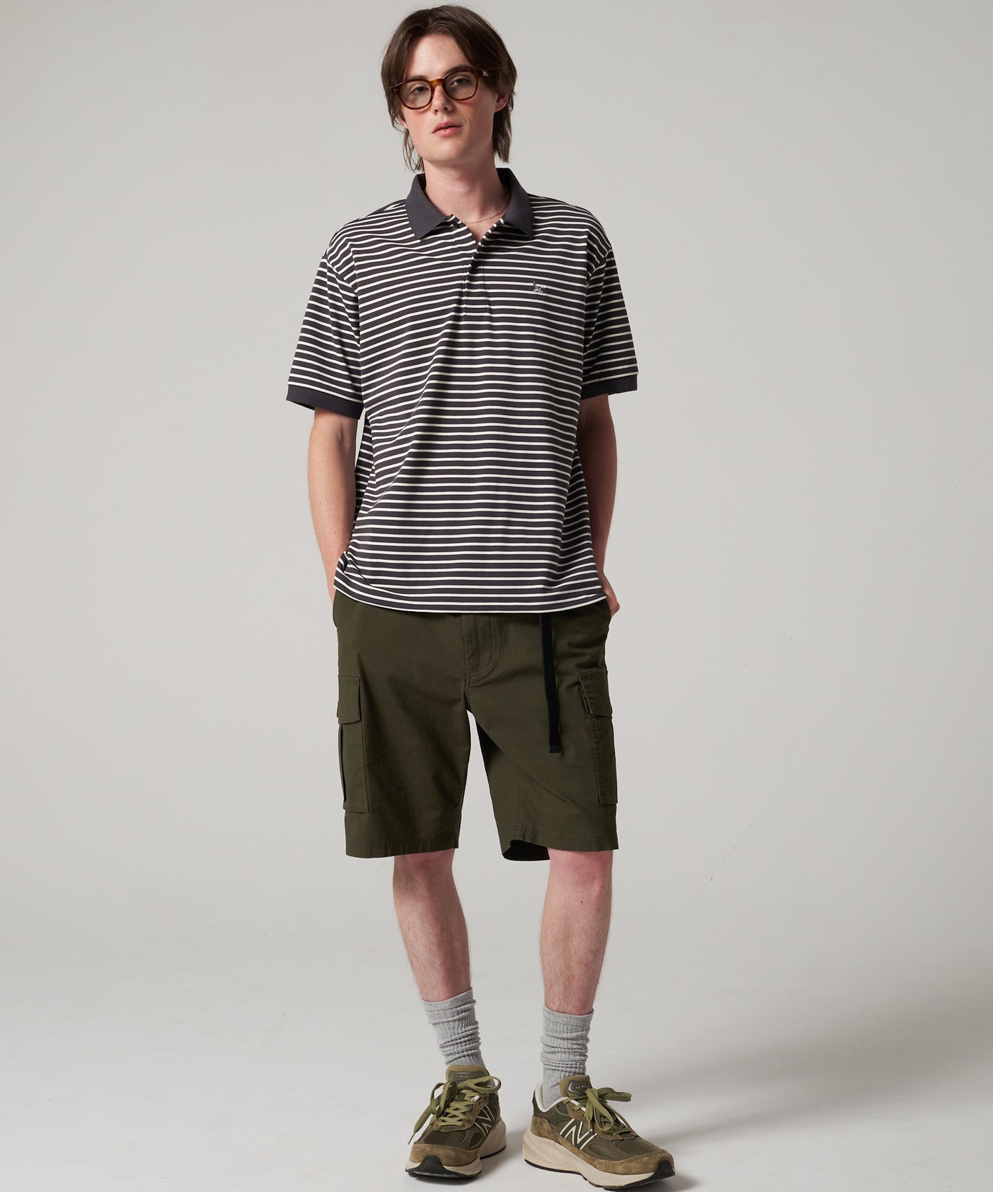 ボーダー ピケポロシャツ/BORDER PIQUE POLO