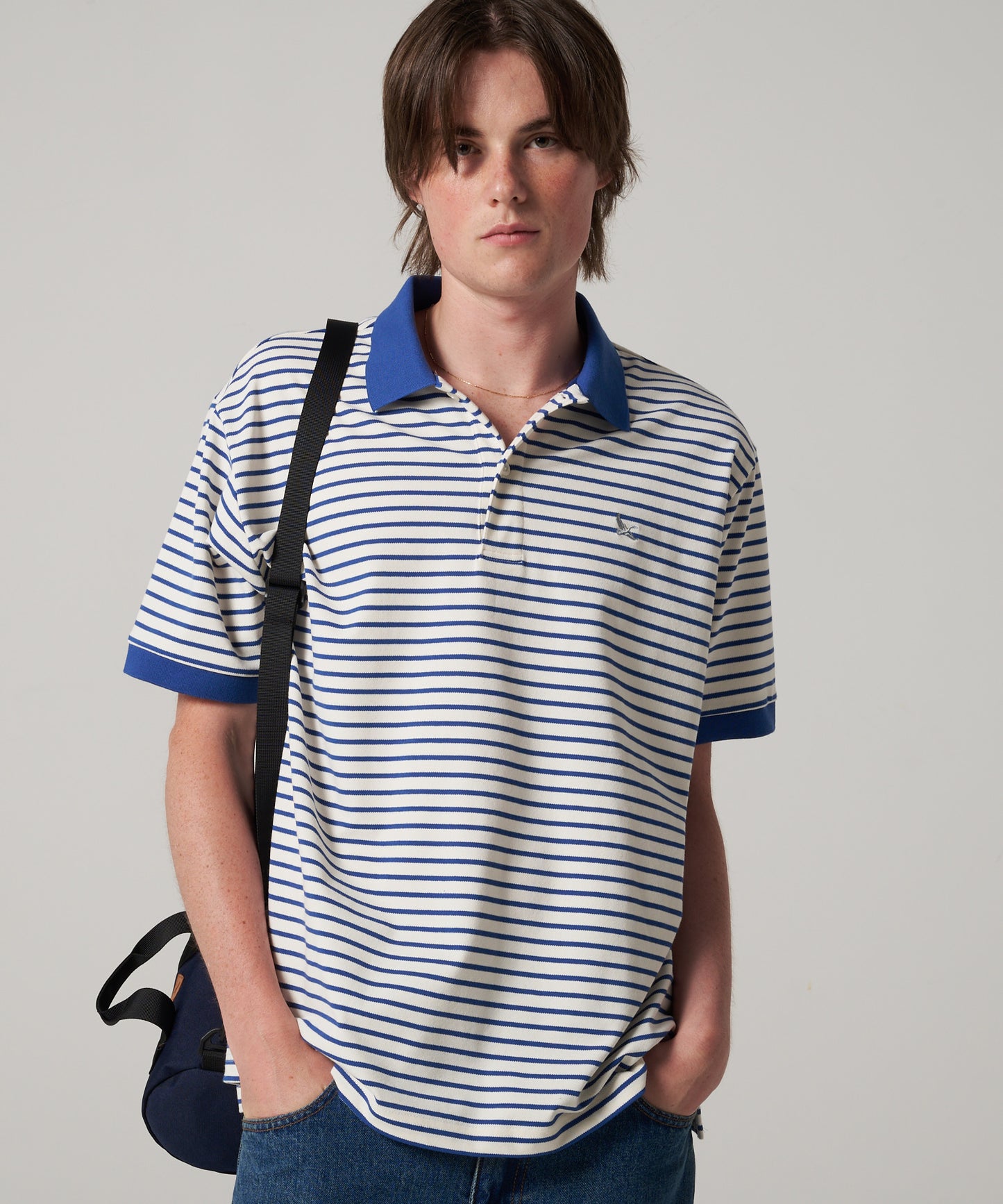 ボーダー ピケポロシャツ/BORDER PIQUE POLO