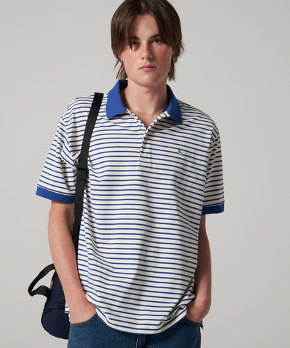 ボーダー ピケポロシャツ/BORDER PIQUE POLO