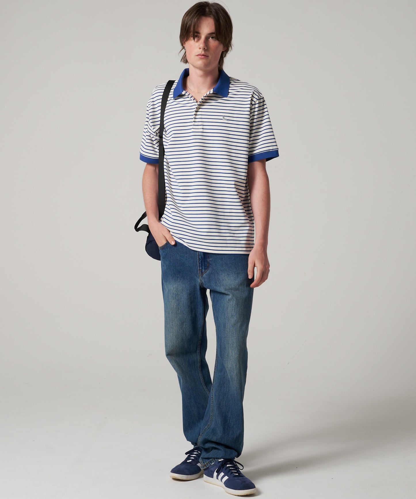 ボーダー ピケポロシャツ/BORDER PIQUE POLO