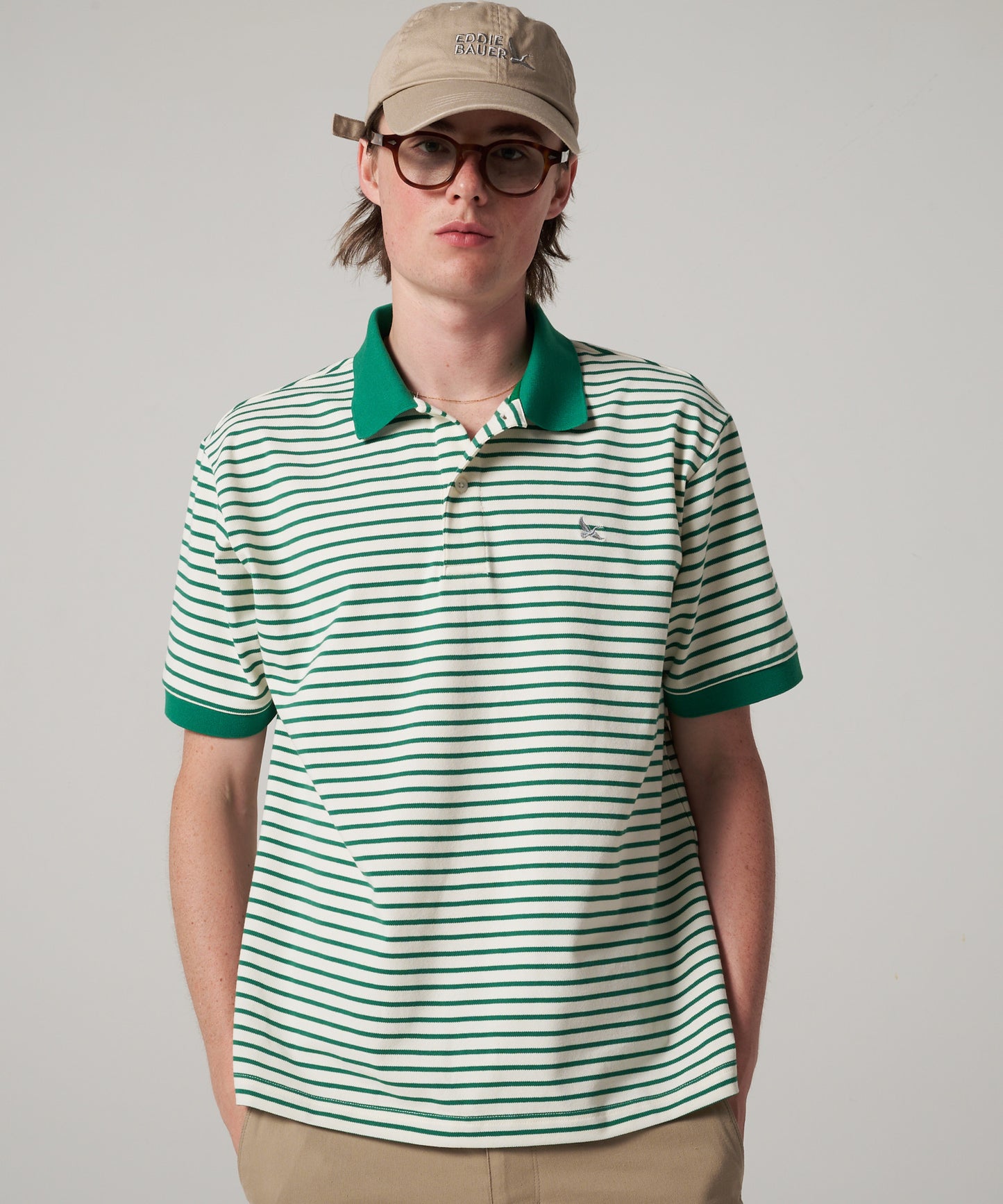 ボーダー ピケポロシャツ/BORDER PIQUE POLO