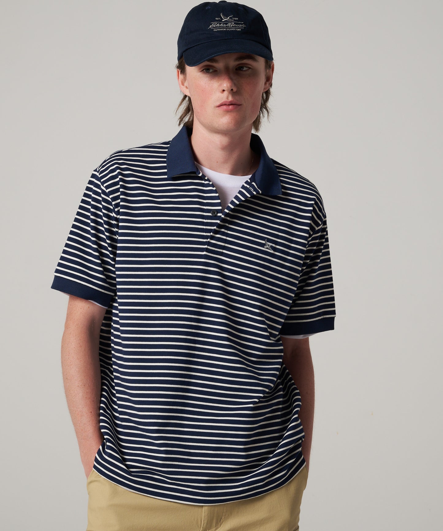 ボーダー ピケポロシャツ/BORDER PIQUE POLO