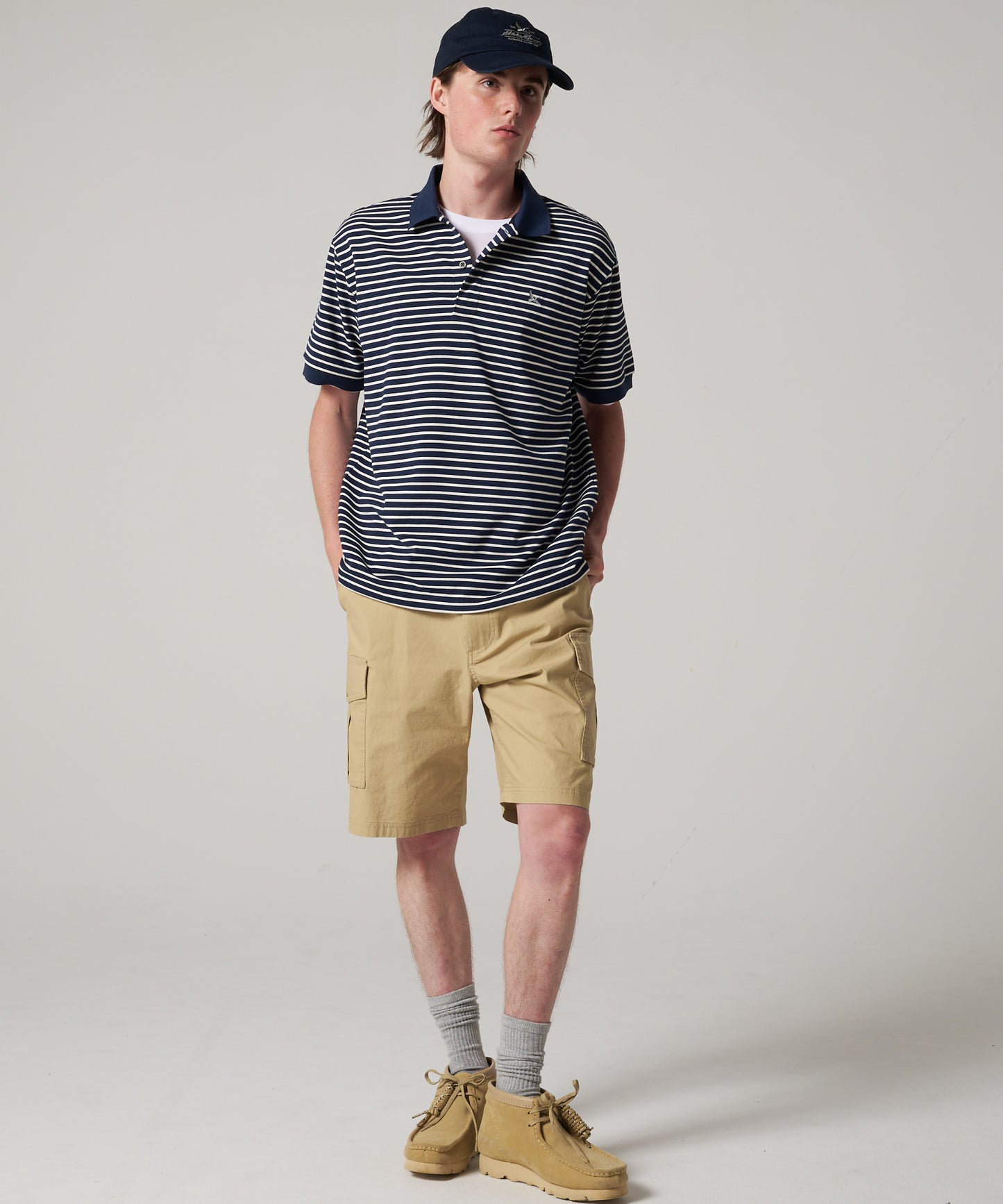 ボーダー ピケポロシャツ/BORDER PIQUE POLO