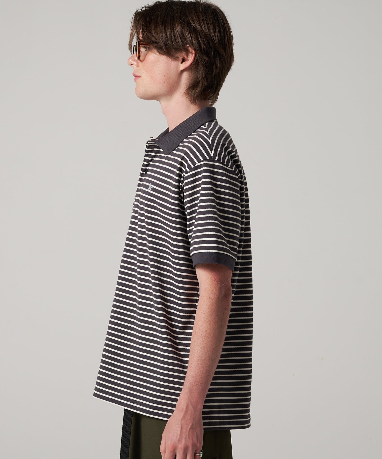 ボーダー ピケポロシャツ/BORDER PIQUE POLO