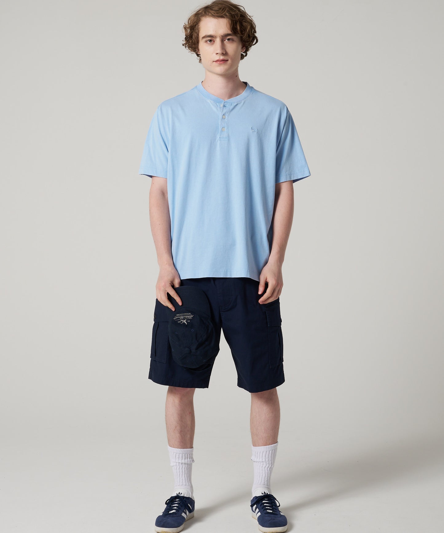 ピグメント ヘンリーネック Tシャツ/PIGMENT HENRY TEE