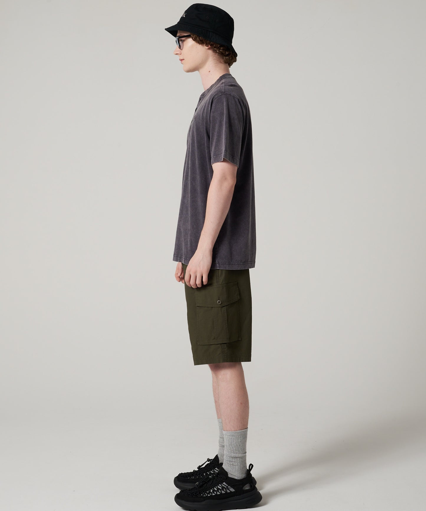 ピグメント ヘンリーネック Tシャツ/PIGMENT HENRY TEE